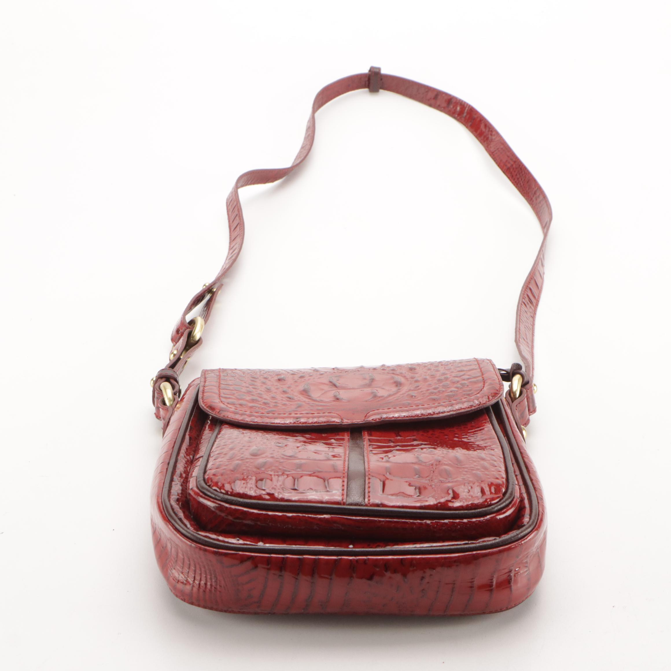 Brahmin Shiny Crocodile Crossbody, Dooney & Bourke Perforated Leather Bucket Bag