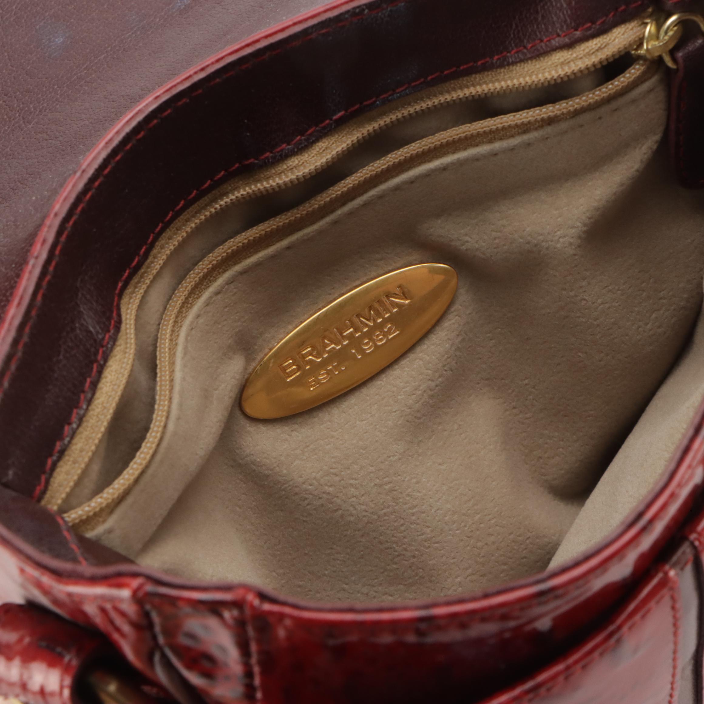 Brahmin Shiny Crocodile Crossbody, Dooney & Bourke Perforated Leather Bucket Bag