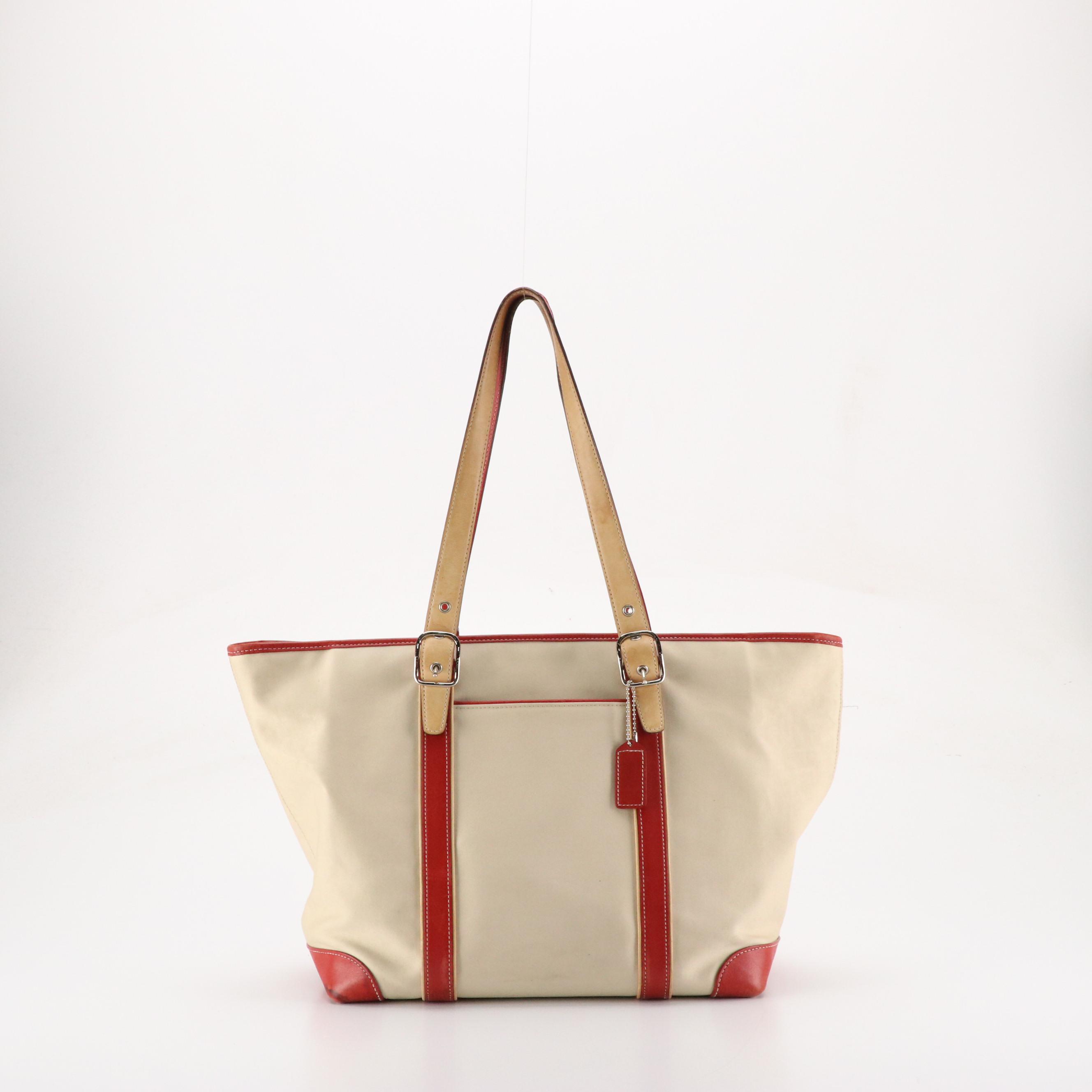 Coach Hampton Large Market Tote 7739 and Madison Op Art Wristlet 43314