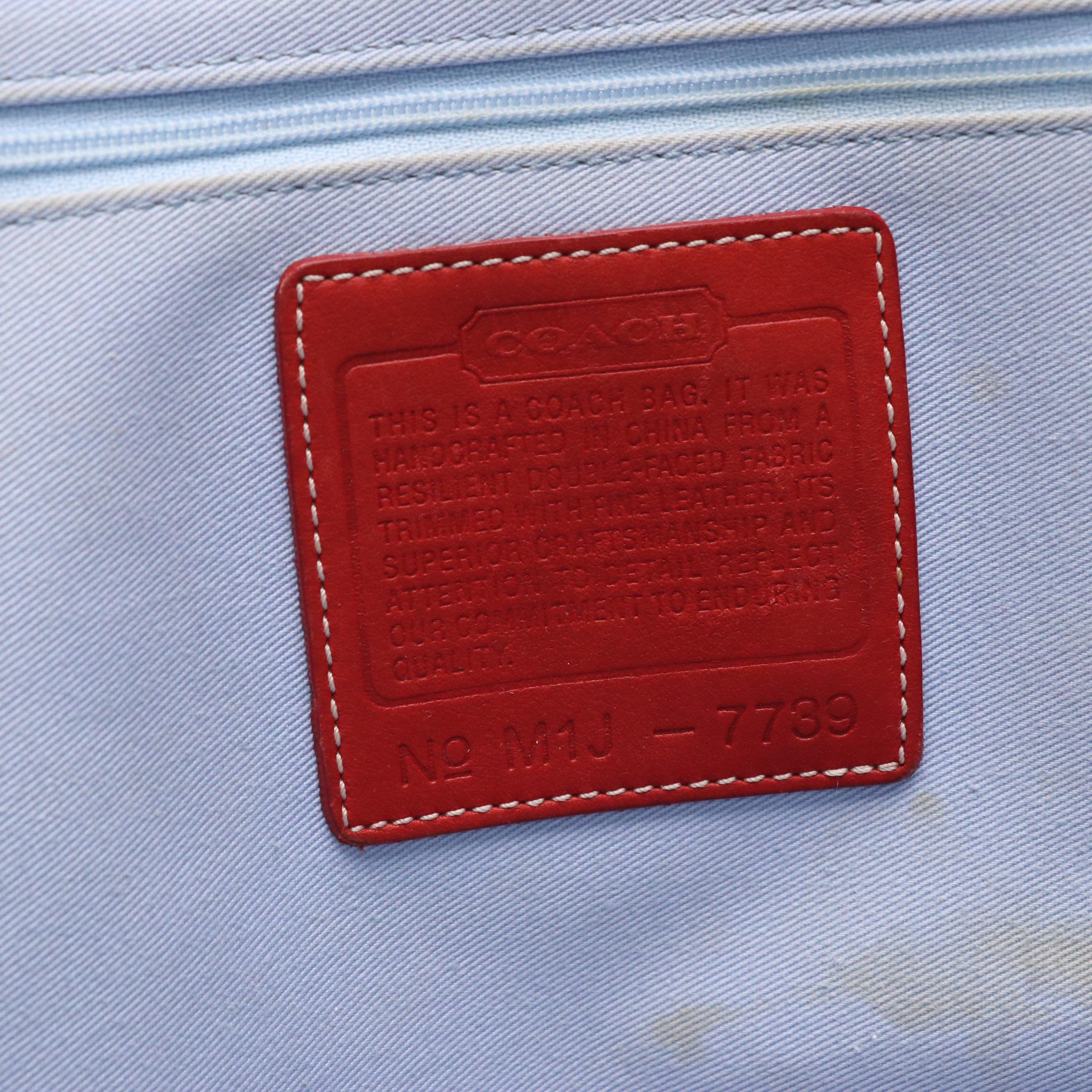 Coach Hampton Large Market Tote 7739 and Madison Op Art Wristlet 43314