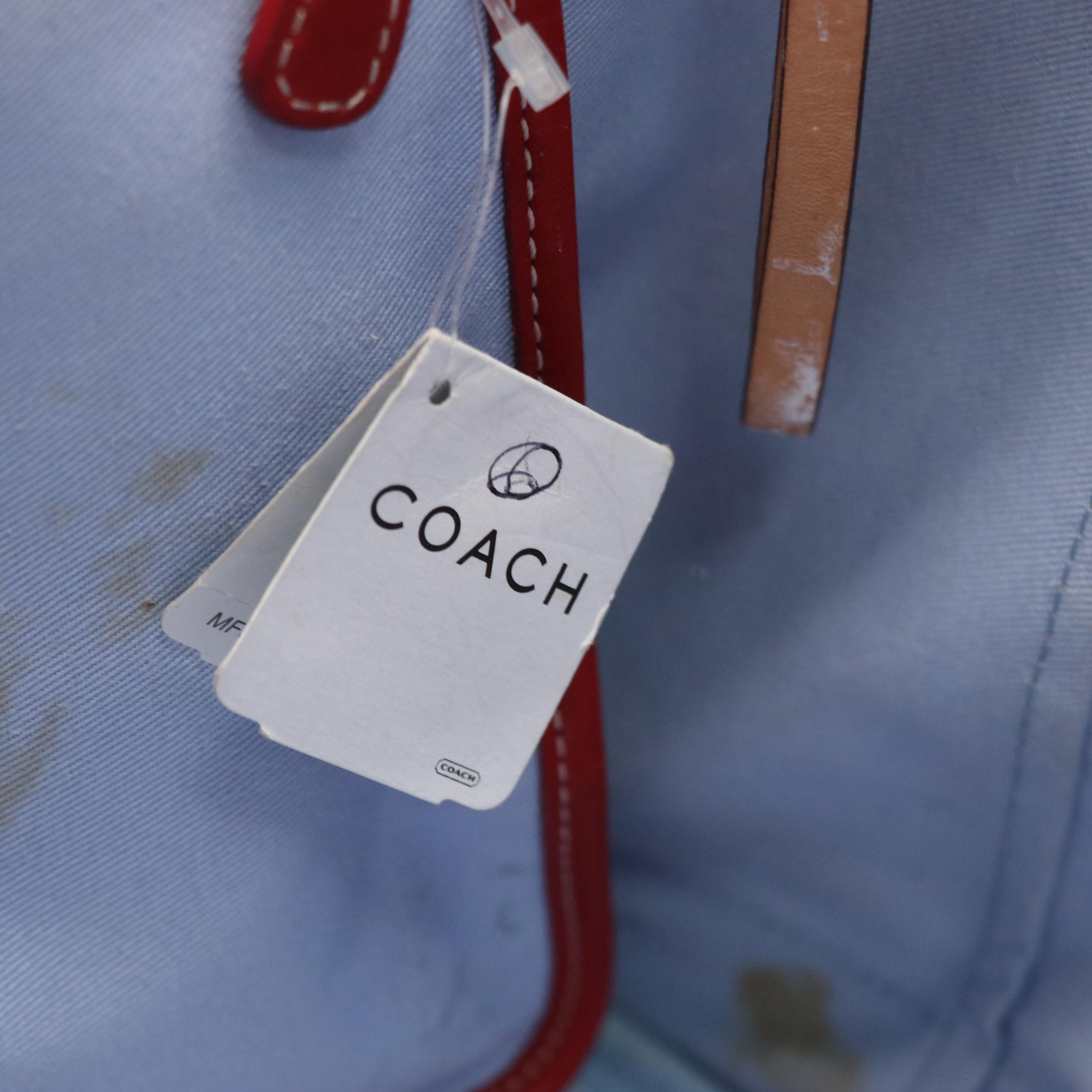 Coach Hampton Large Market Tote 7739 and Madison Op Art Wristlet 43314