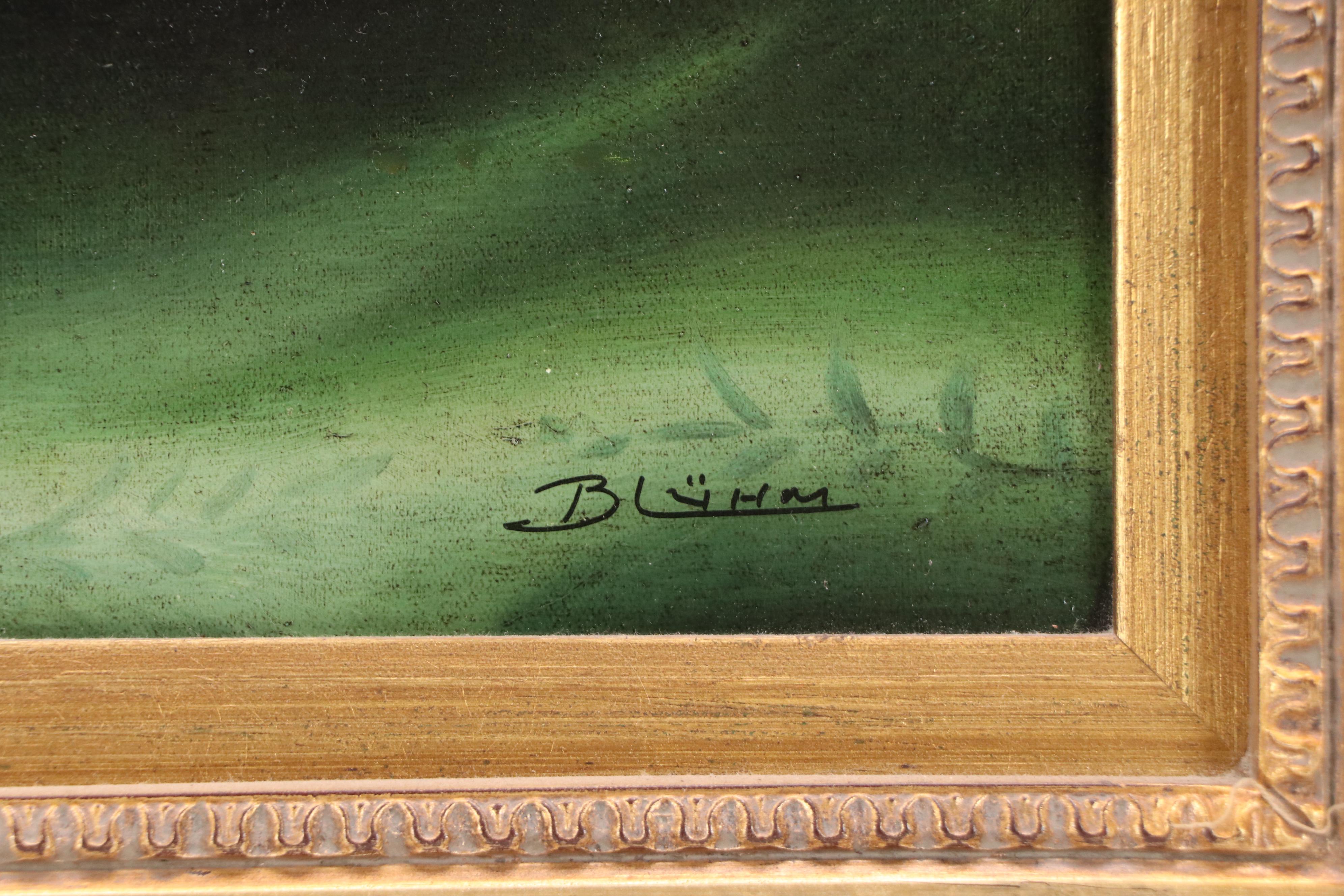 Oil Painting After Carl Suhrlandt "A Pair of King Charles Spaniels"