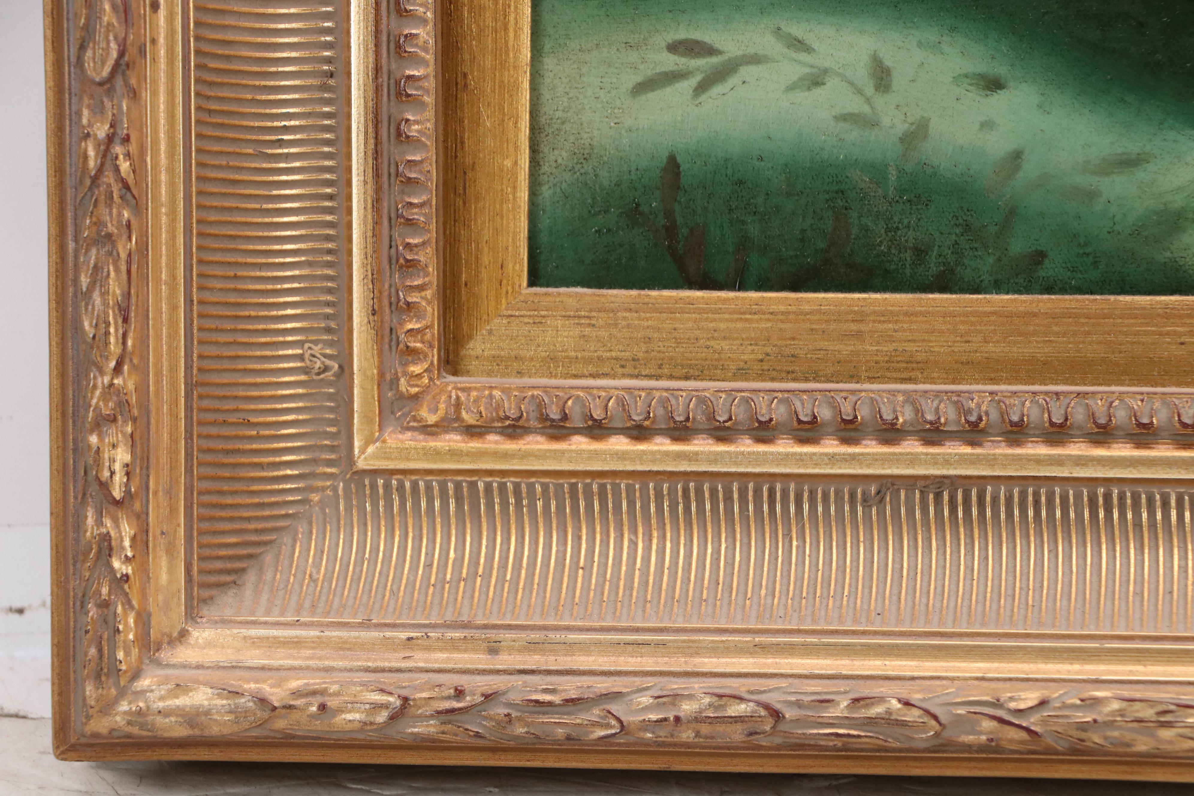 Oil Painting After Carl Suhrlandt "A Pair of King Charles Spaniels"