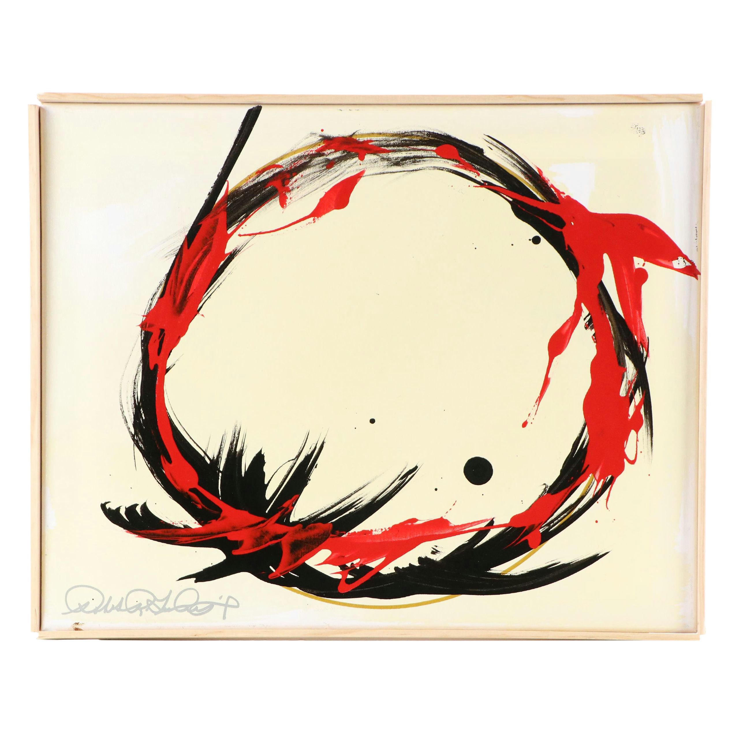 Robert Lackney Modern Acrylic Painting "Ring," 21st Century