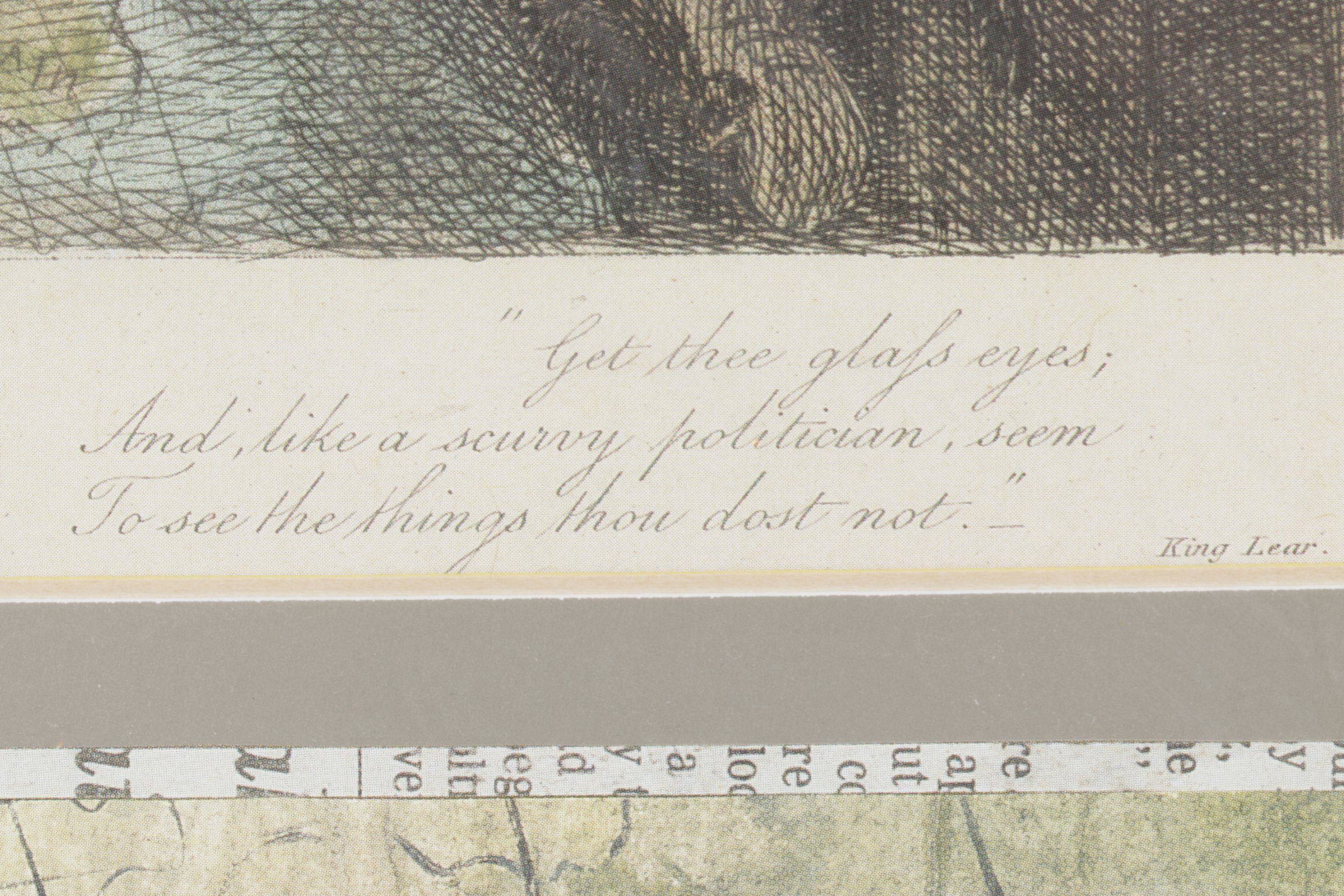 Bombay Company Offset Lithograph of Studious Monkey Reading a Newspaper