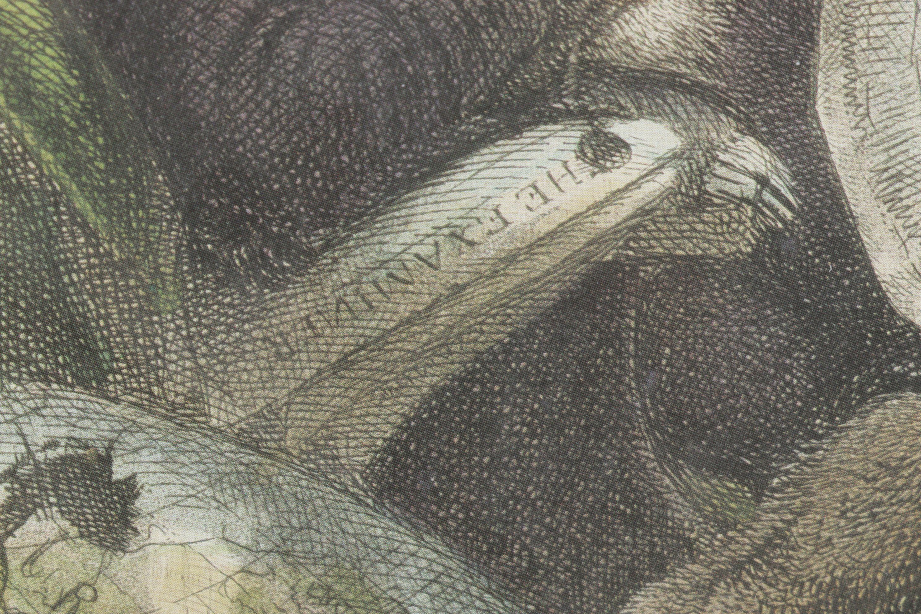 Bombay Company Offset Lithograph of Studious Monkey Reading a Newspaper