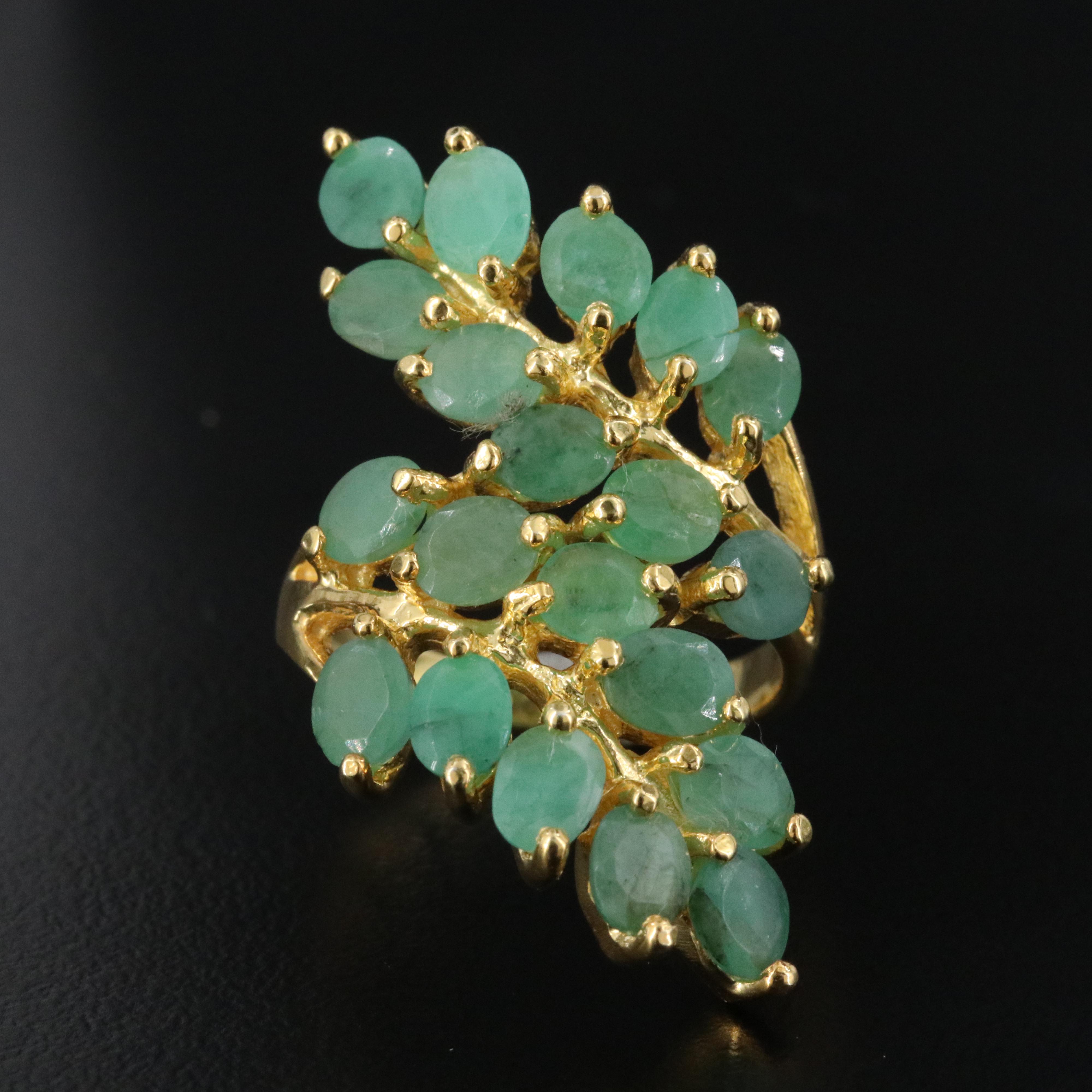 Sterling Emerald Ring