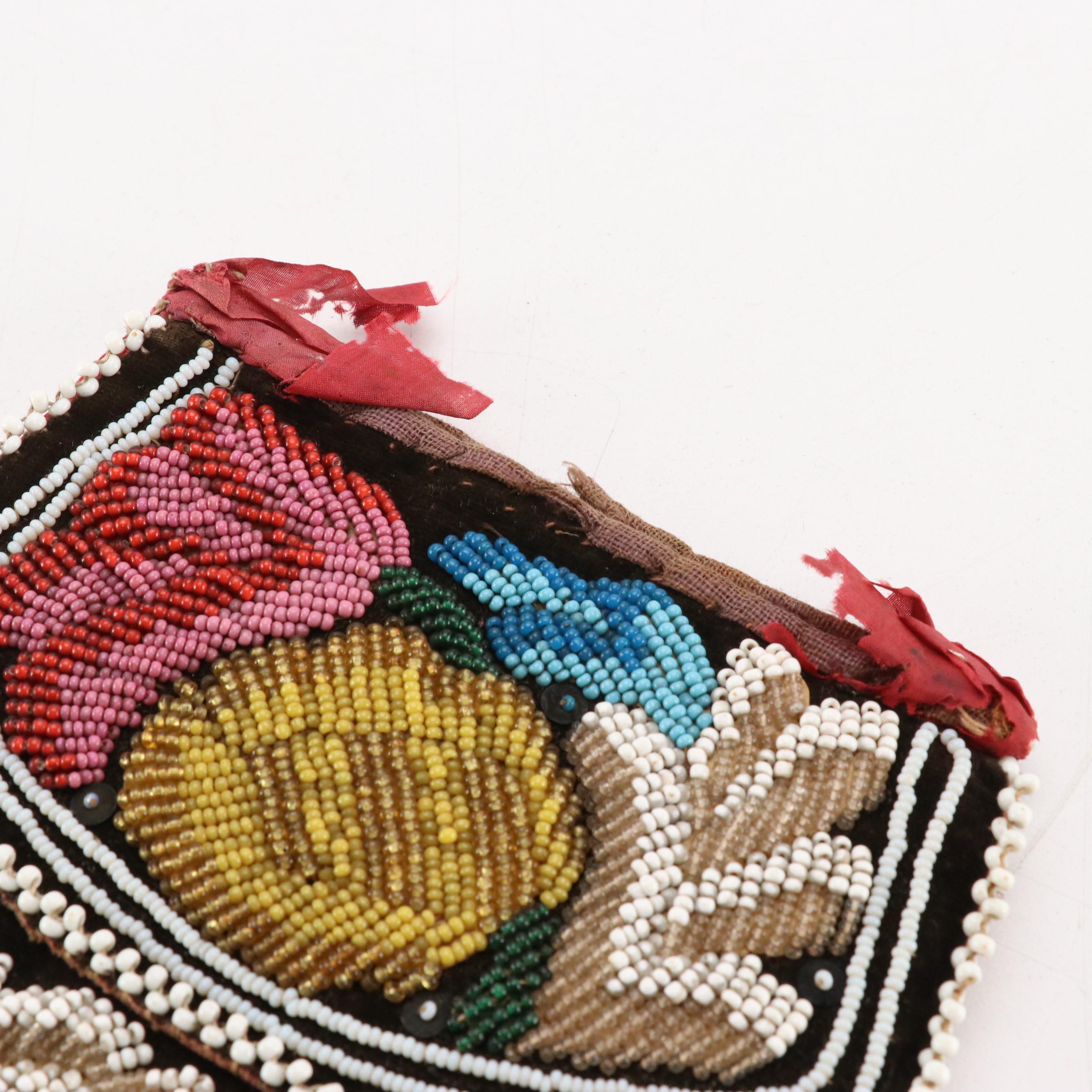 Whiting & Davis Soldered Mesh Bag with Other Glass Bead Evening Bags