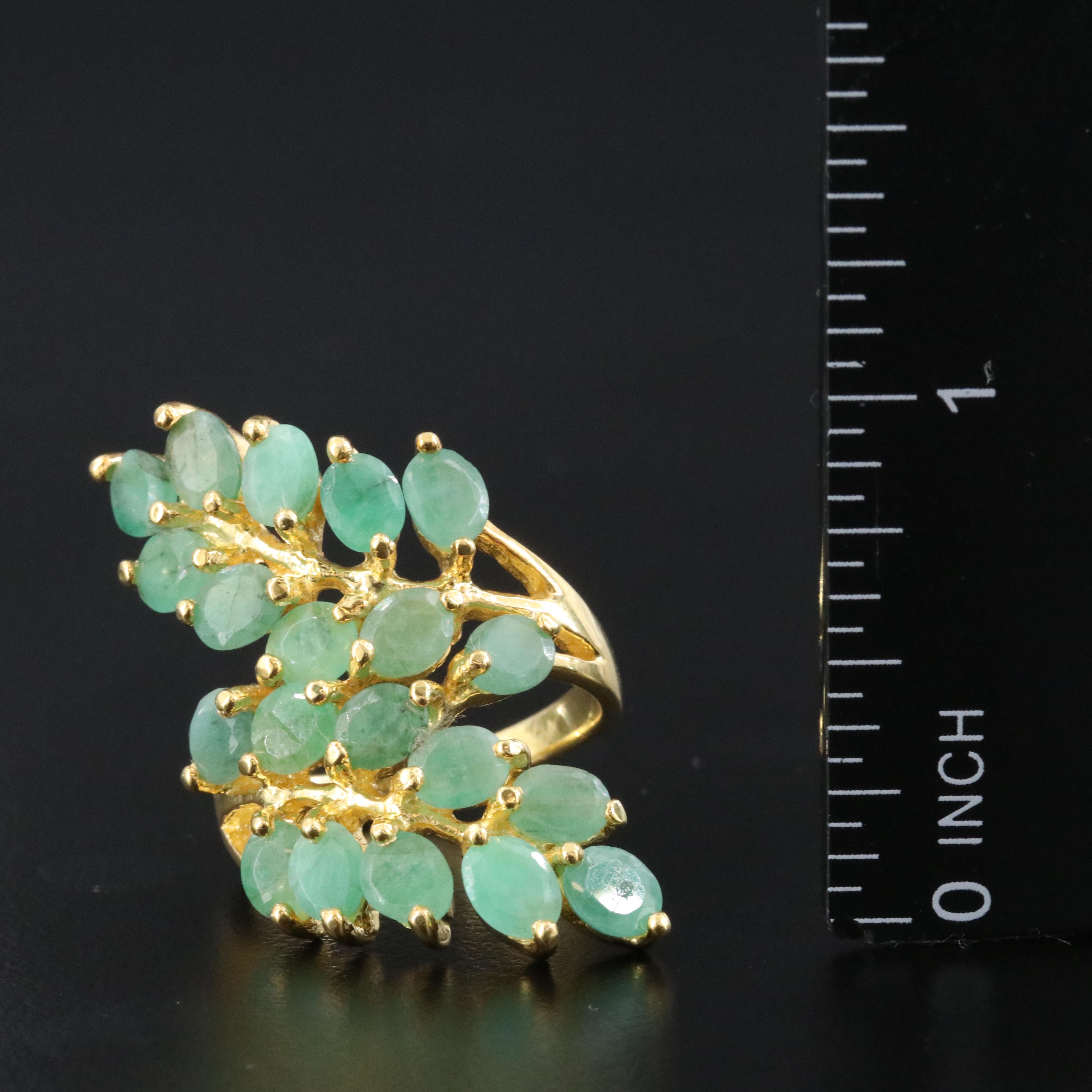 Sterling Emerald Ring