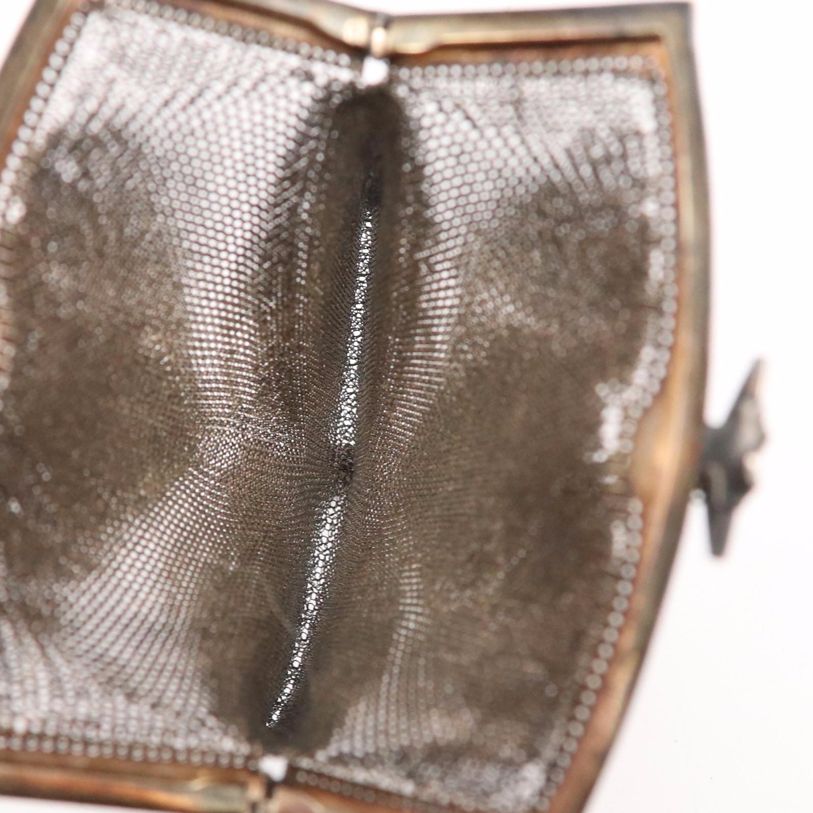 Whiting & Davis Soldered Mesh Bag with Other Glass Bead Evening Bags