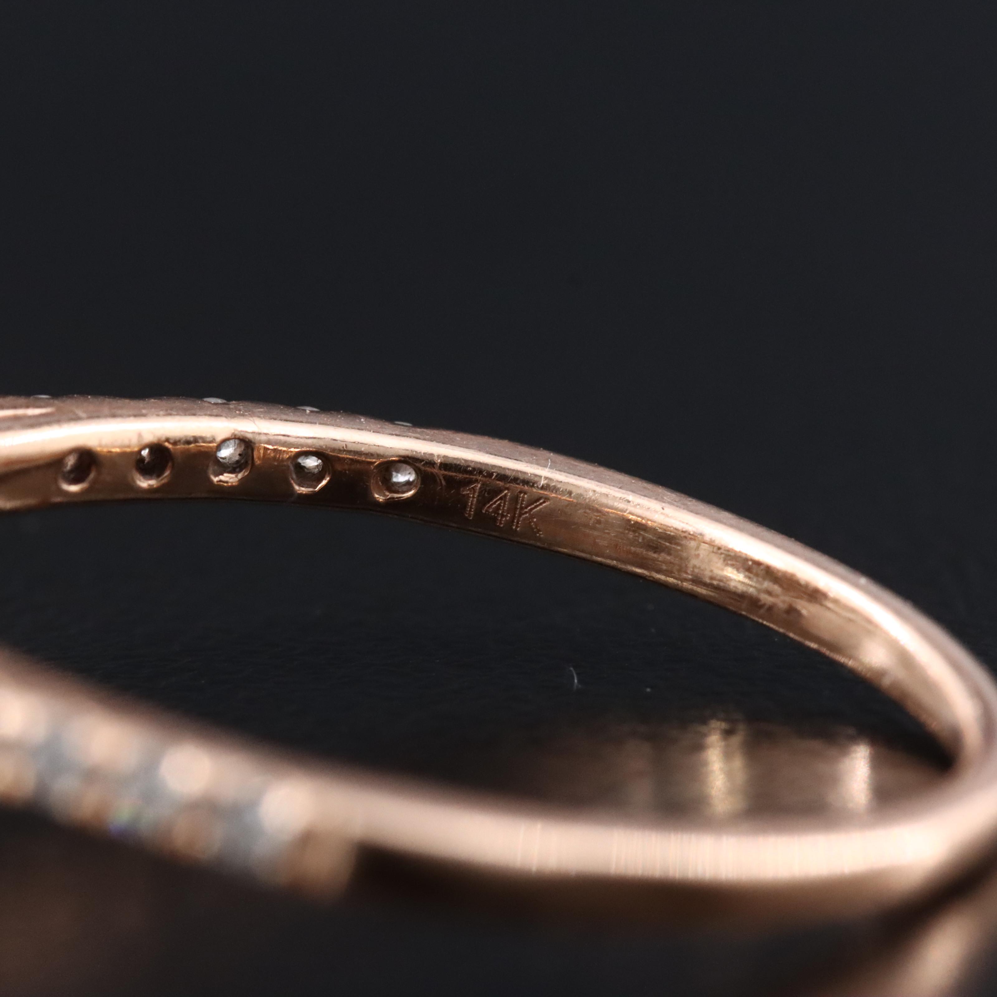 14K Rose Gold 0.75 CTW Diamond Double Halo Ring