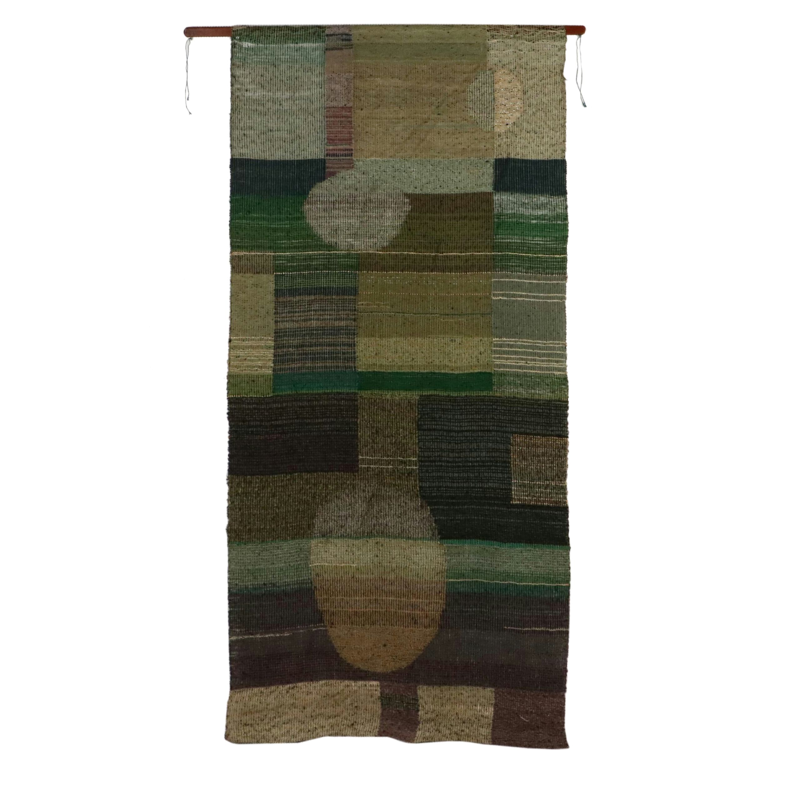 Mildred Fischer Handwoven Fiber Art Tapestry