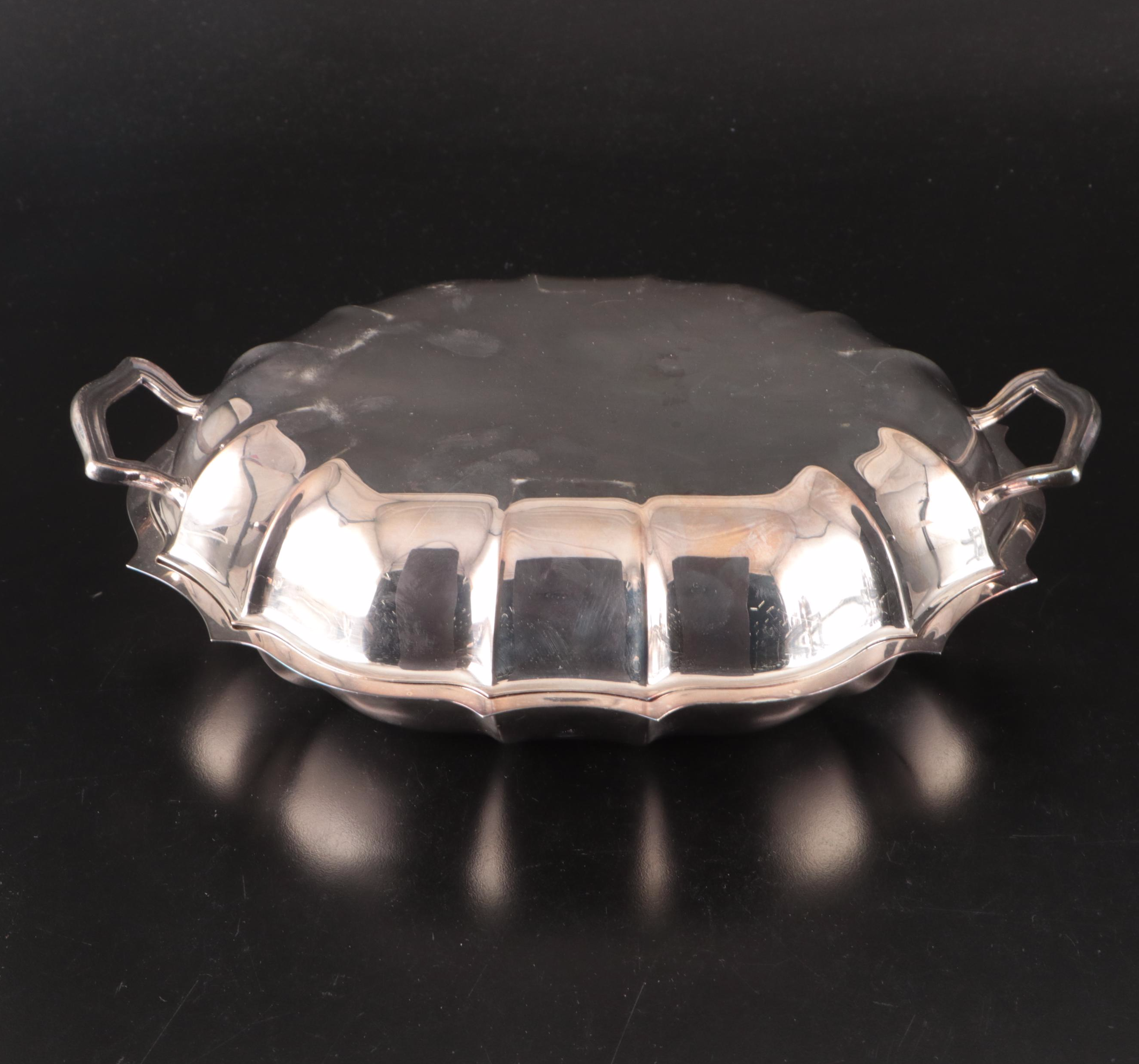 Poole Silver Co. Silver Plate Pitcher and More Silver Plate Serveware