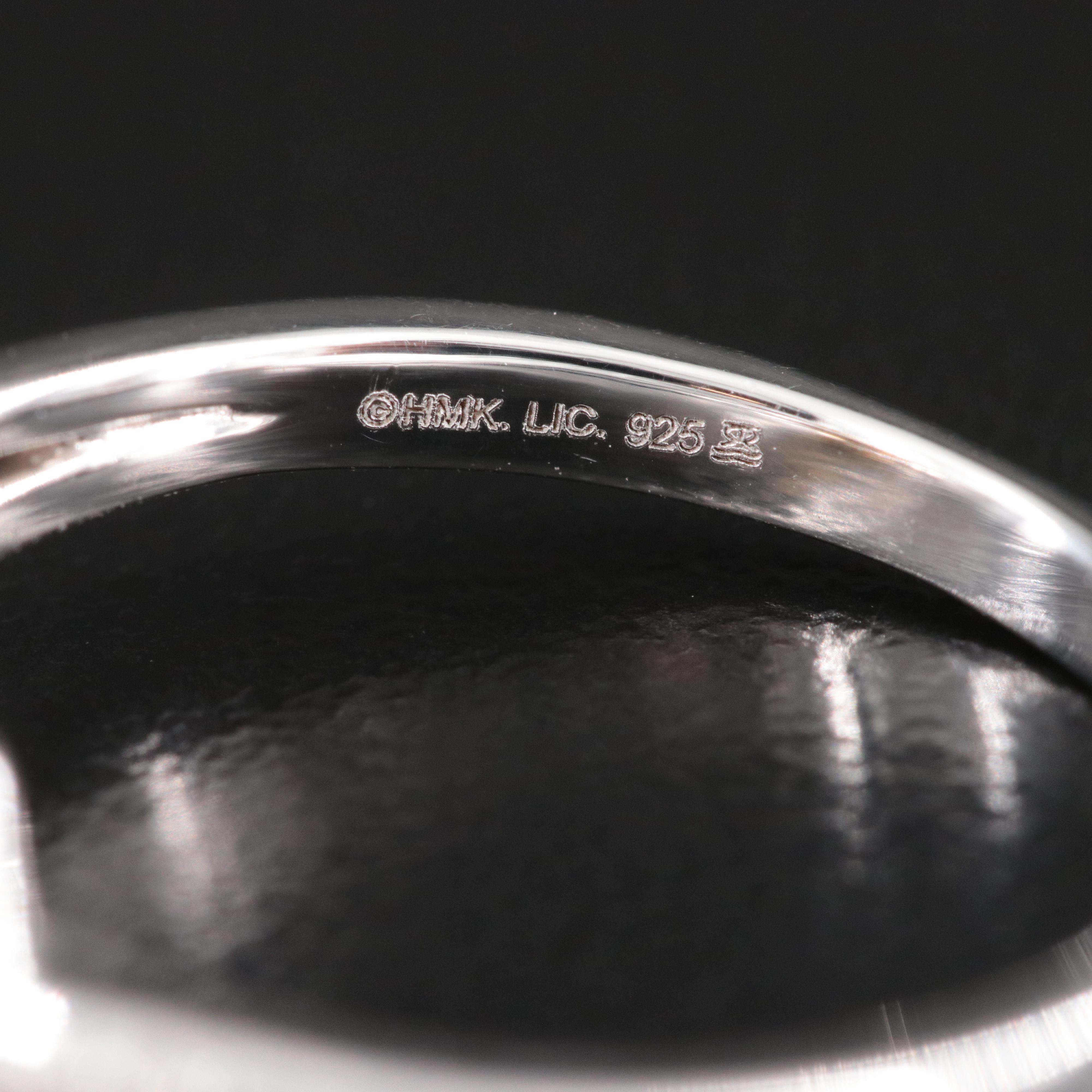 Sterling Diamond Flower Ring