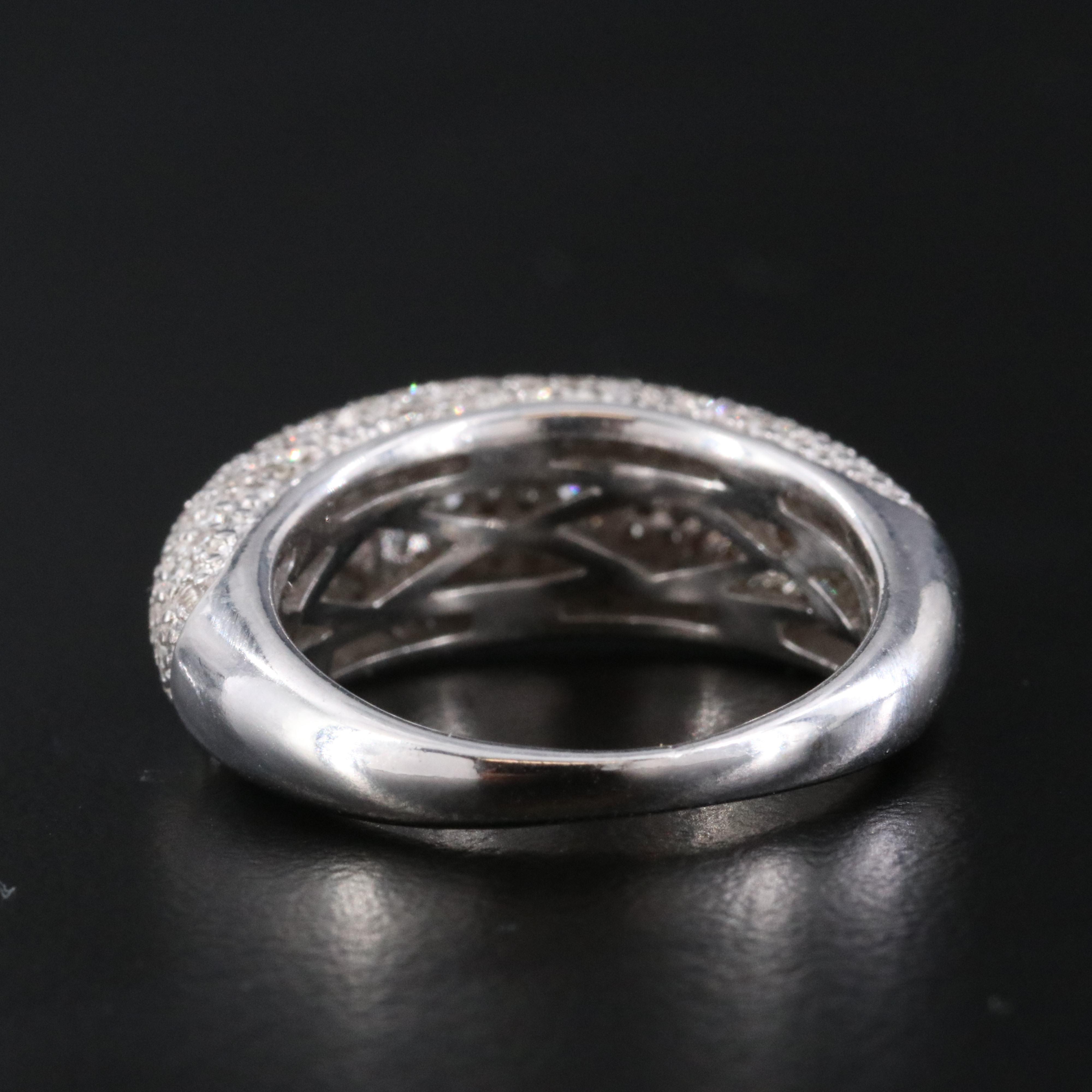 14K 0.97 CTW Pavé Diamond Dome Ring