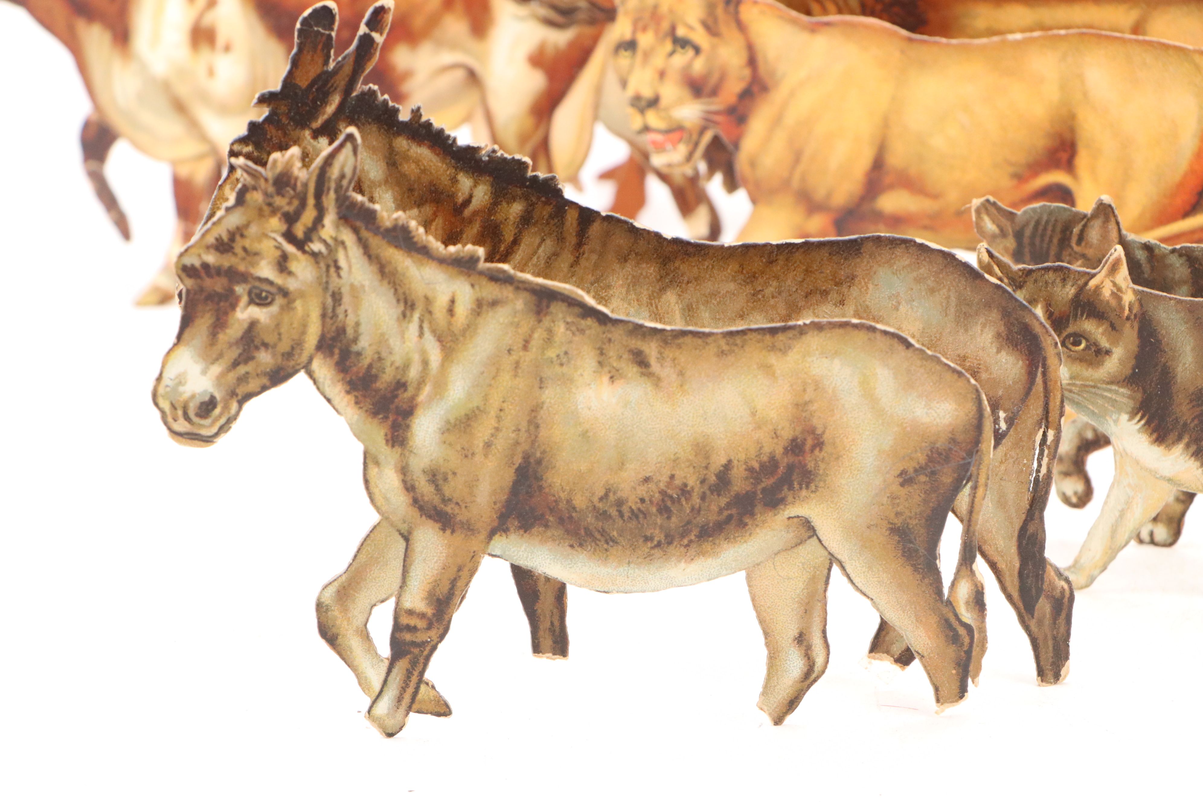 Raphael Tuck & Sons "Noah's Ark Animals" Paper Doll Toy, Early 20th Century