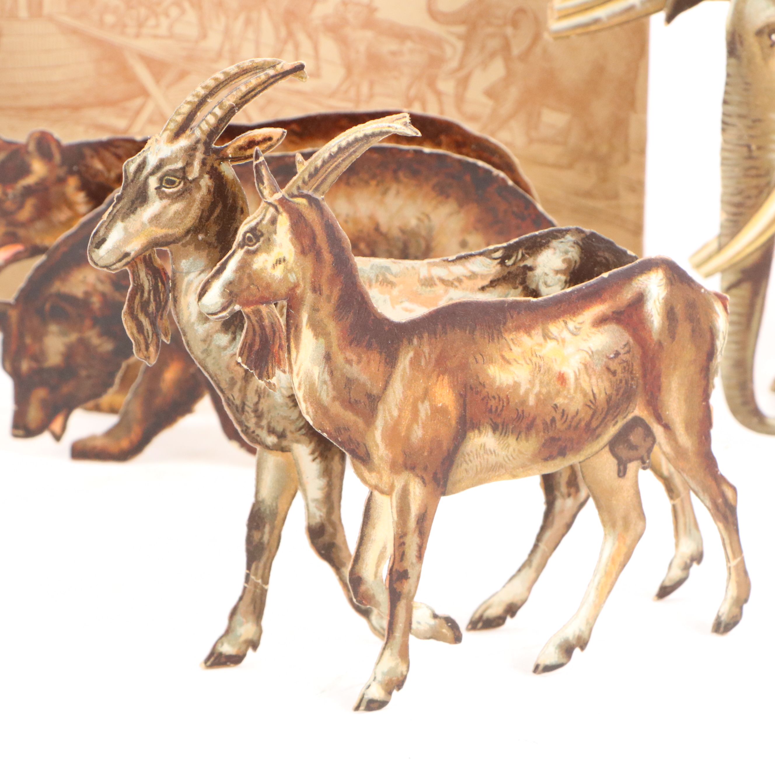 Raphael Tuck & Sons "Noah's Ark Animals" Paper Doll Toy, Early 20th Century