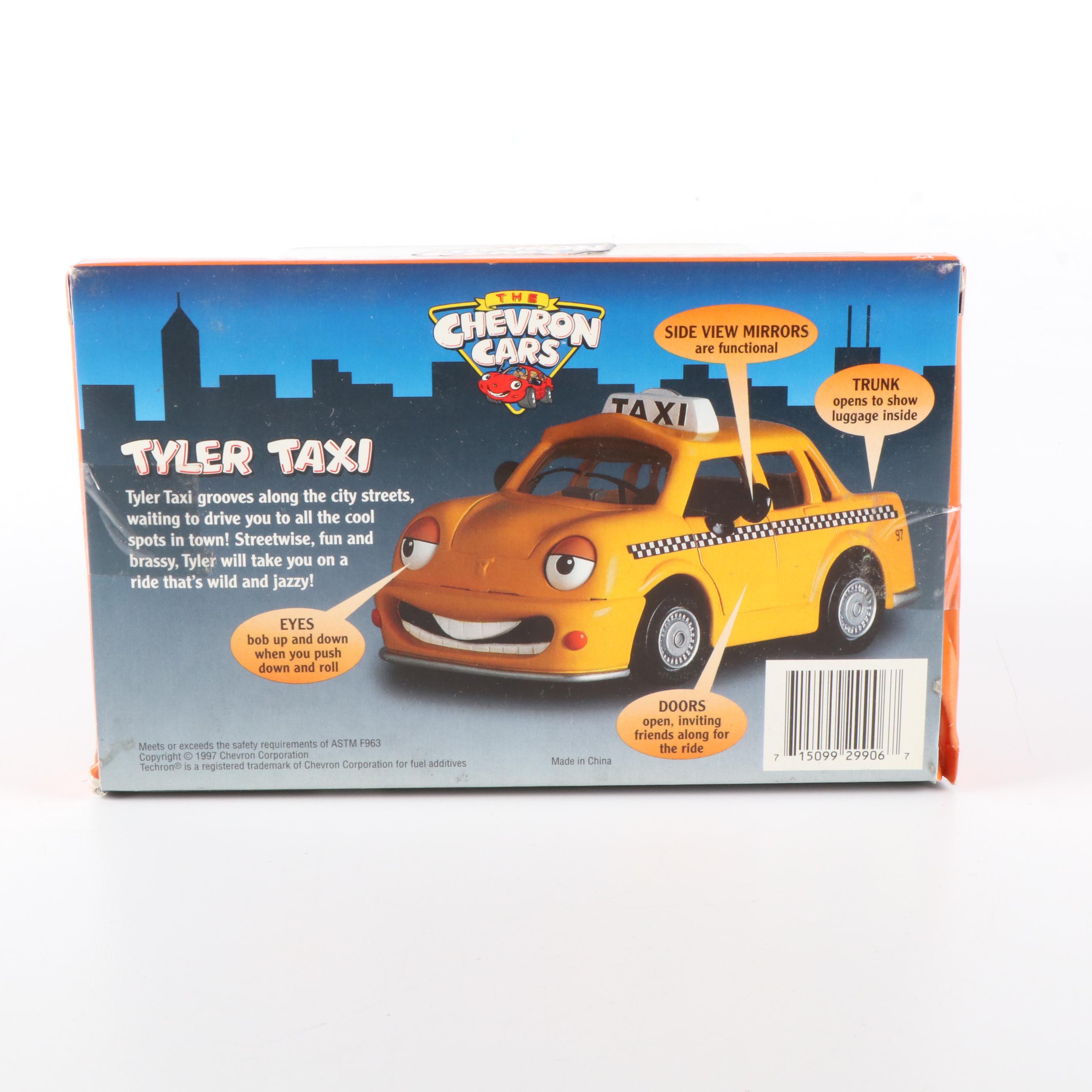 Toy Chevron Cars "Pete Pick-up", "Patty Patrol" and "Tyler Taxi"