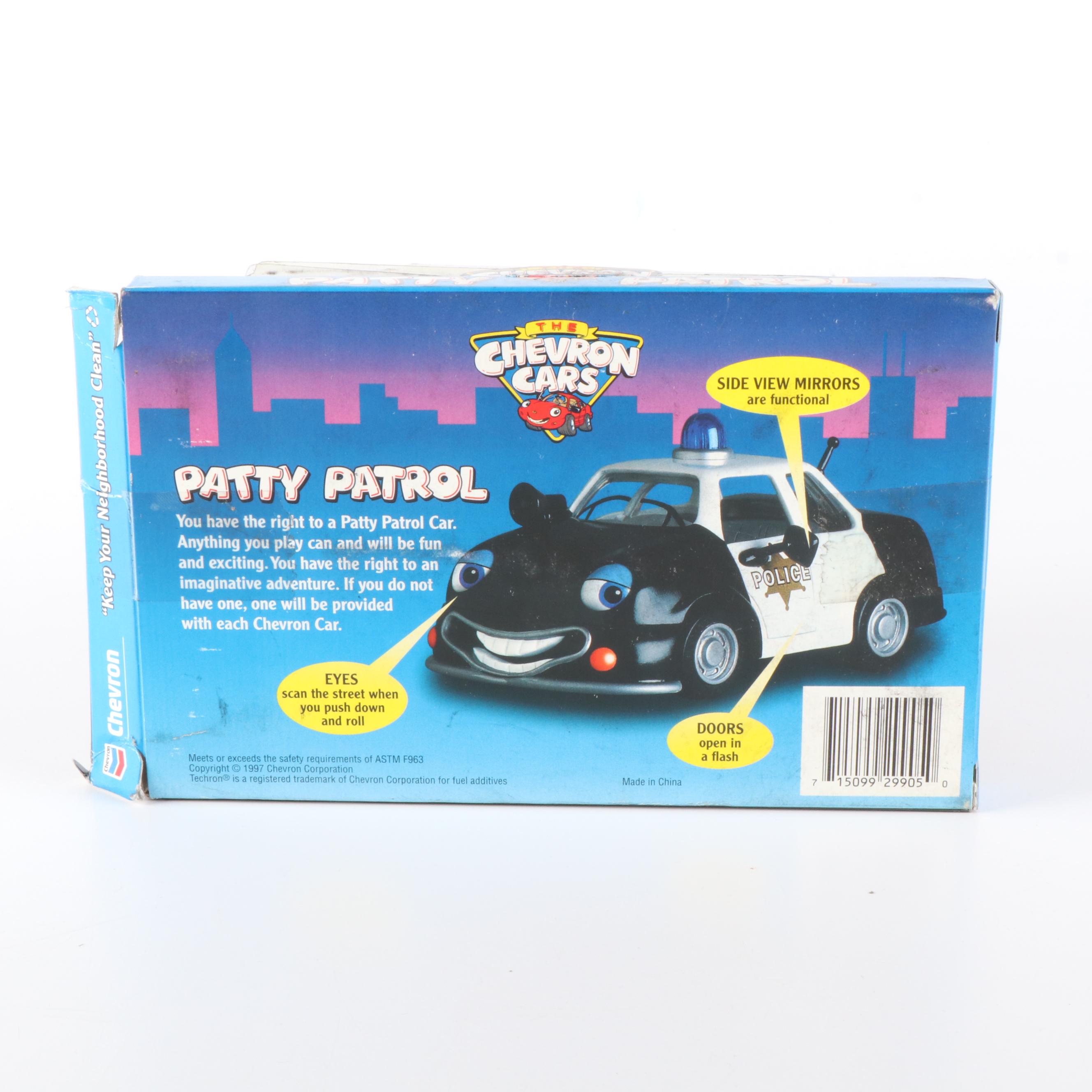 Toy Chevron Cars "Pete Pick-up", "Patty Patrol" and "Tyler Taxi"