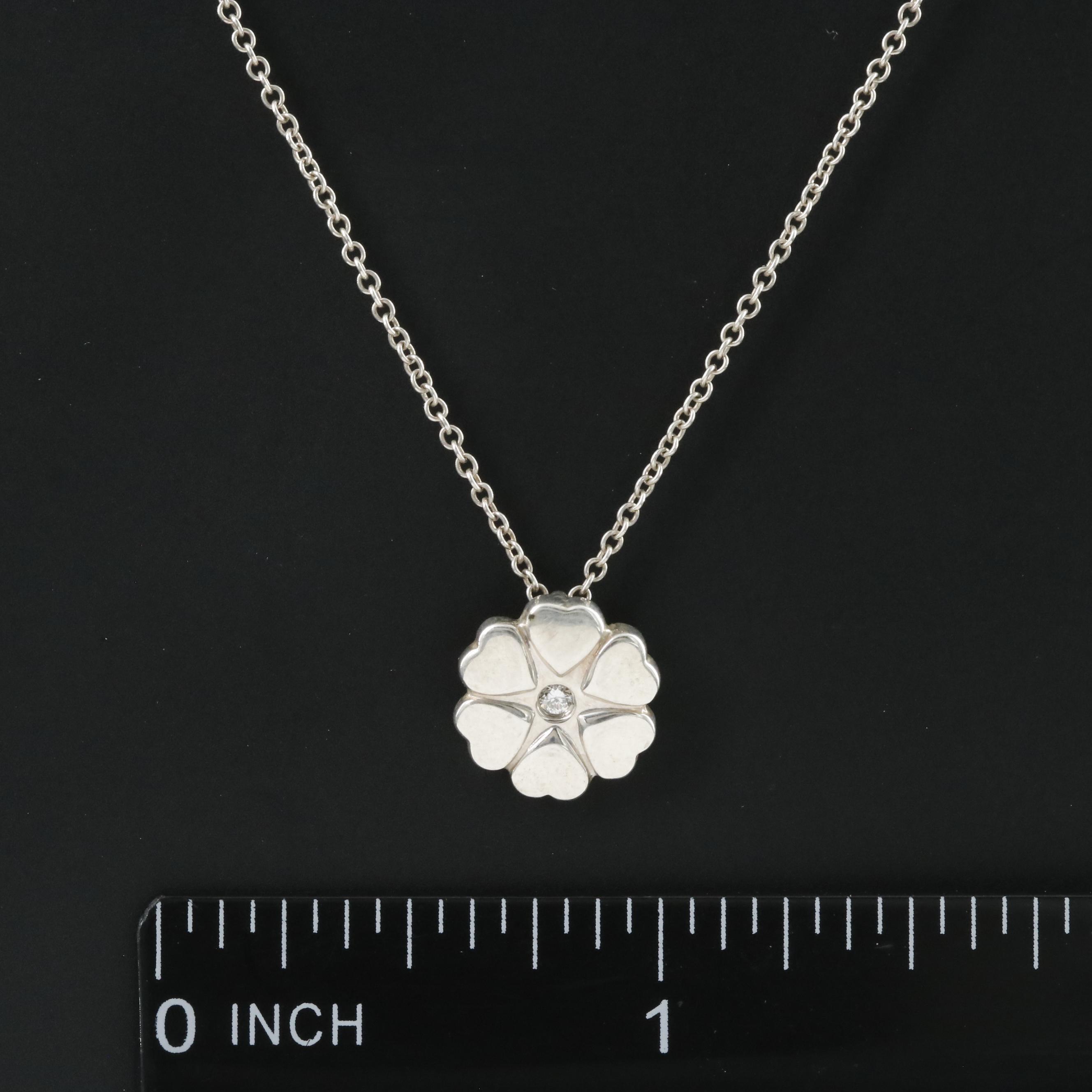 Paloma Picasso for Tiffany & Co. Crown of Hearts Sterling and Diamond Necklace