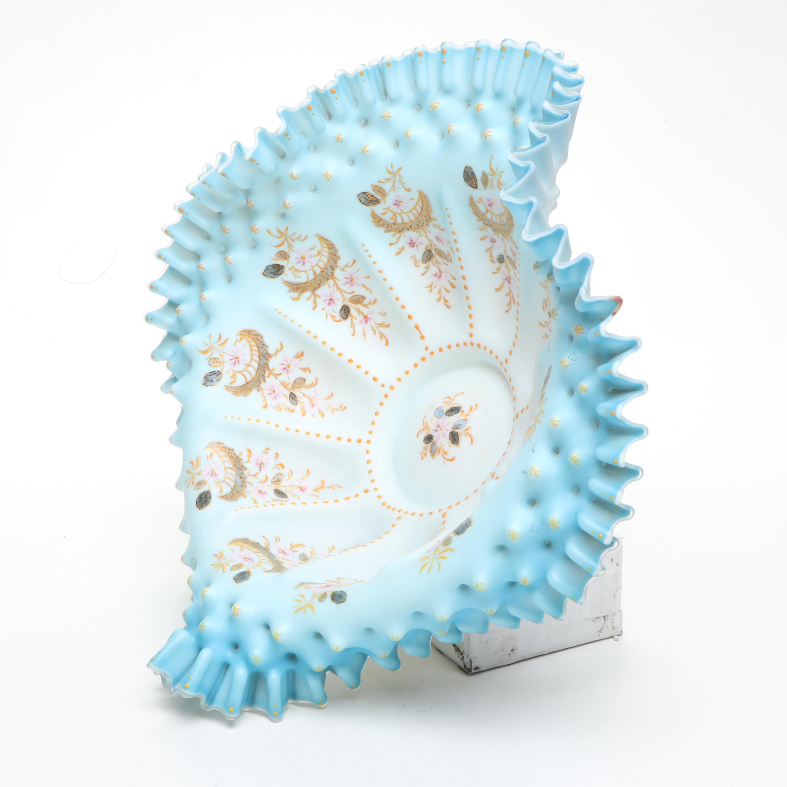 Satin Glass Ruffle Bowl