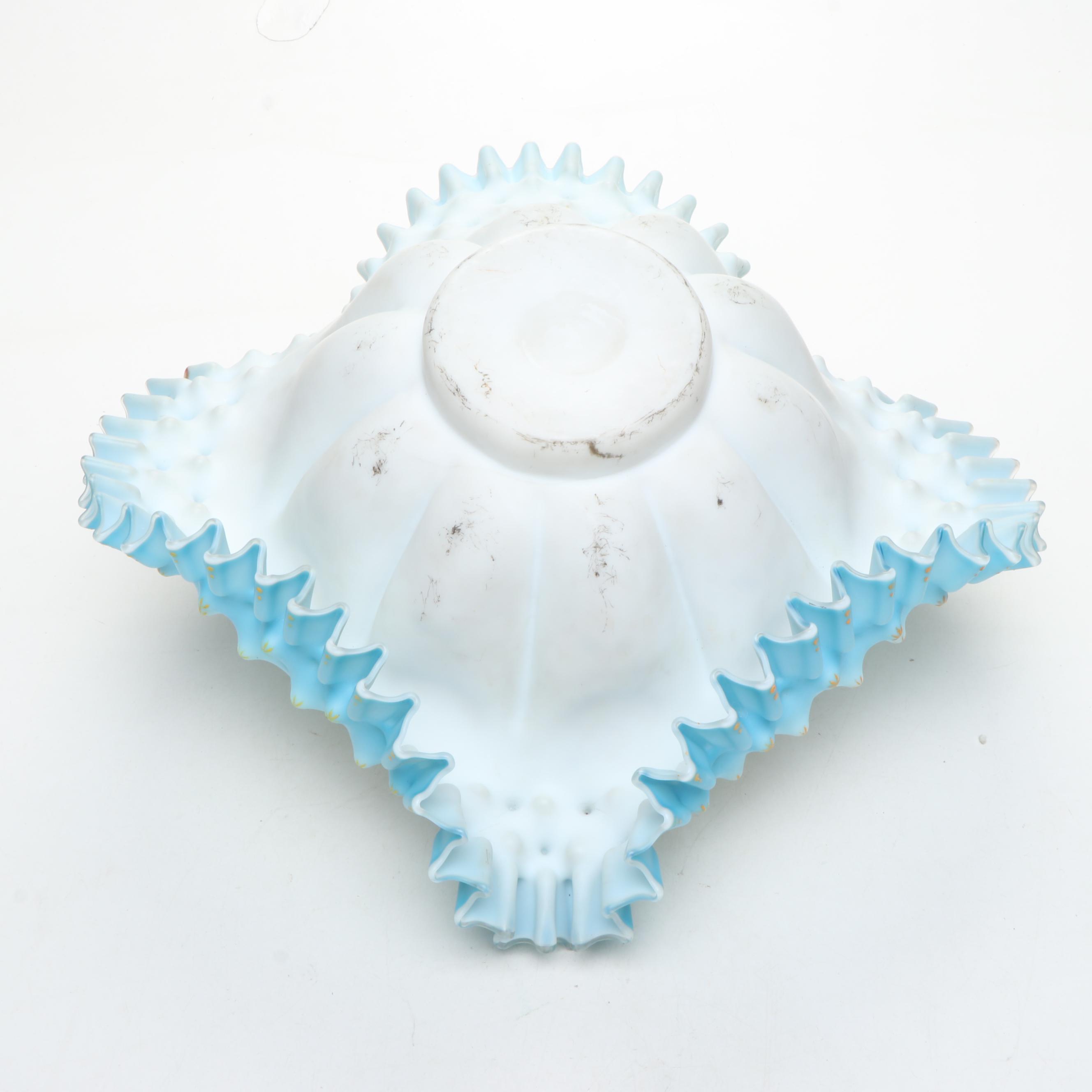 Satin Glass Ruffle Bowl