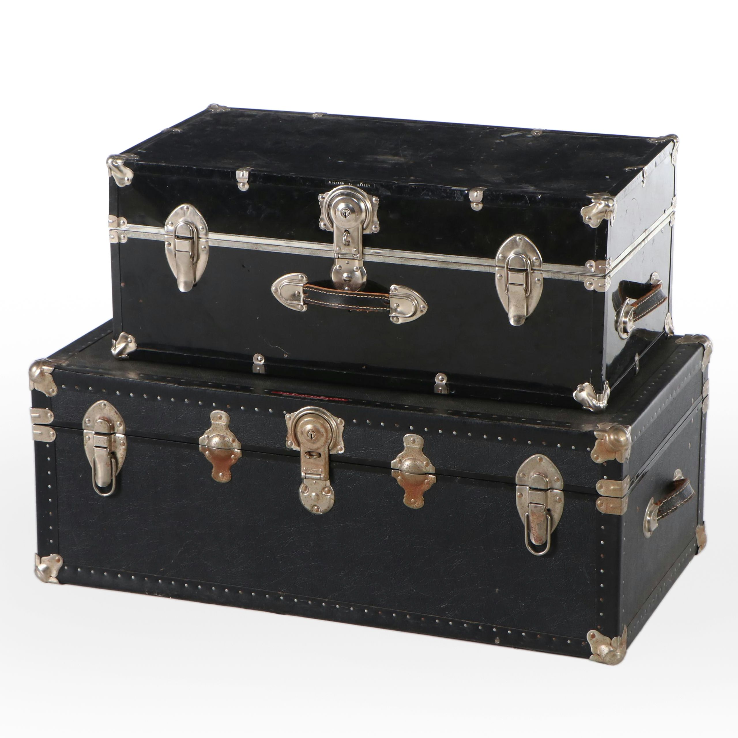 Vintage Foot Locker Chests, Mid to Late 20th Century