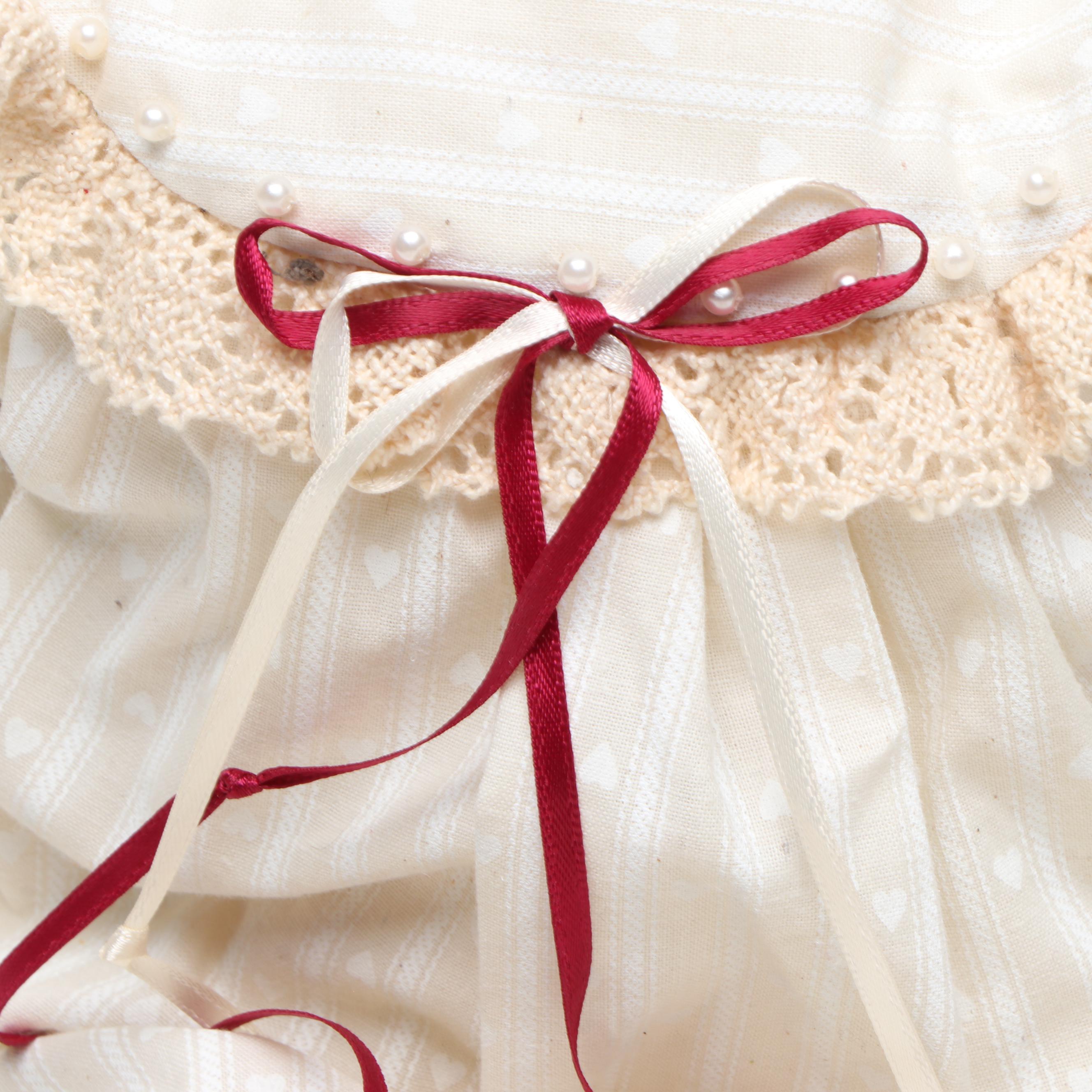 Cloth Angel Doll with Season Flag and Metal Crosses