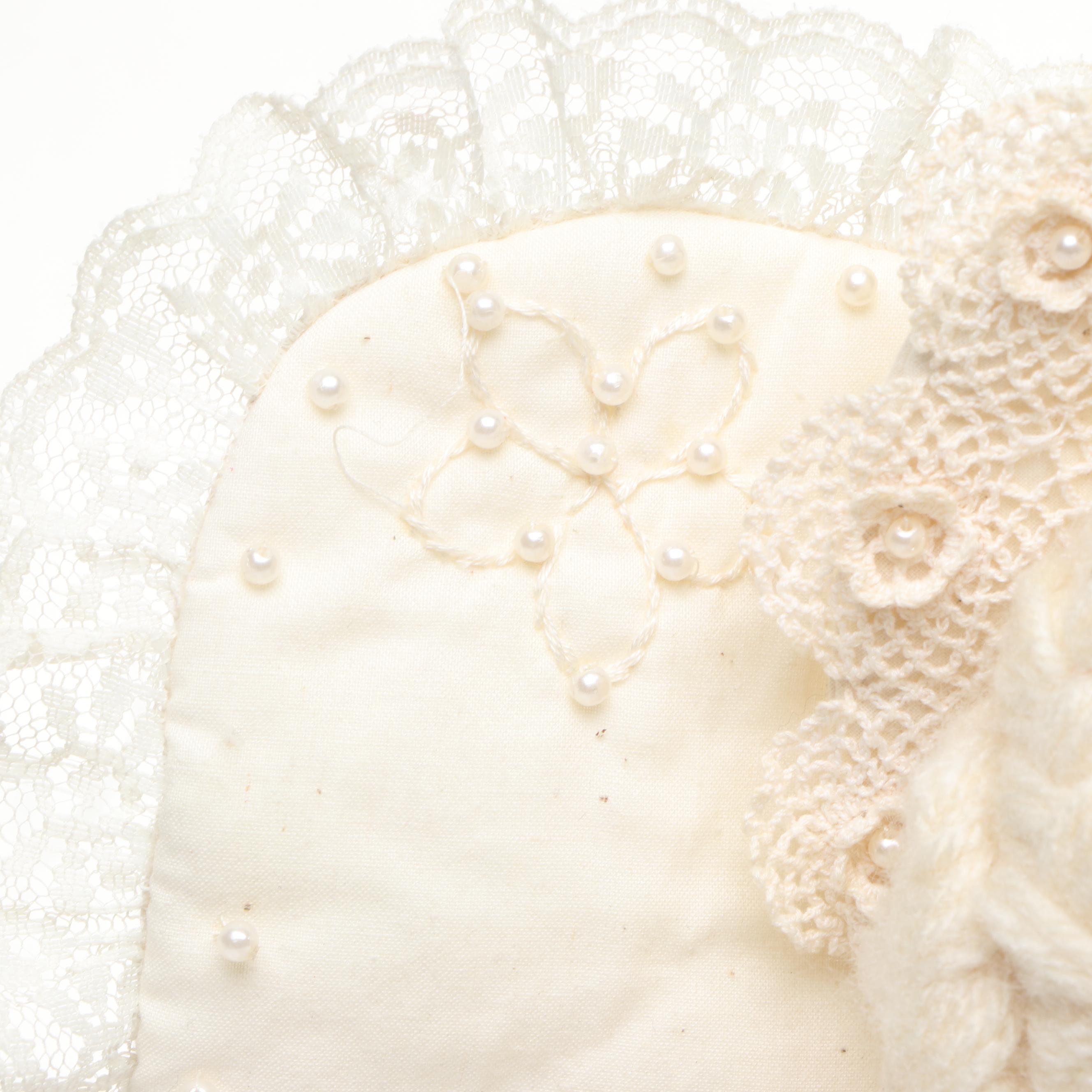 Cloth Angel Doll with Season Flag and Metal Crosses