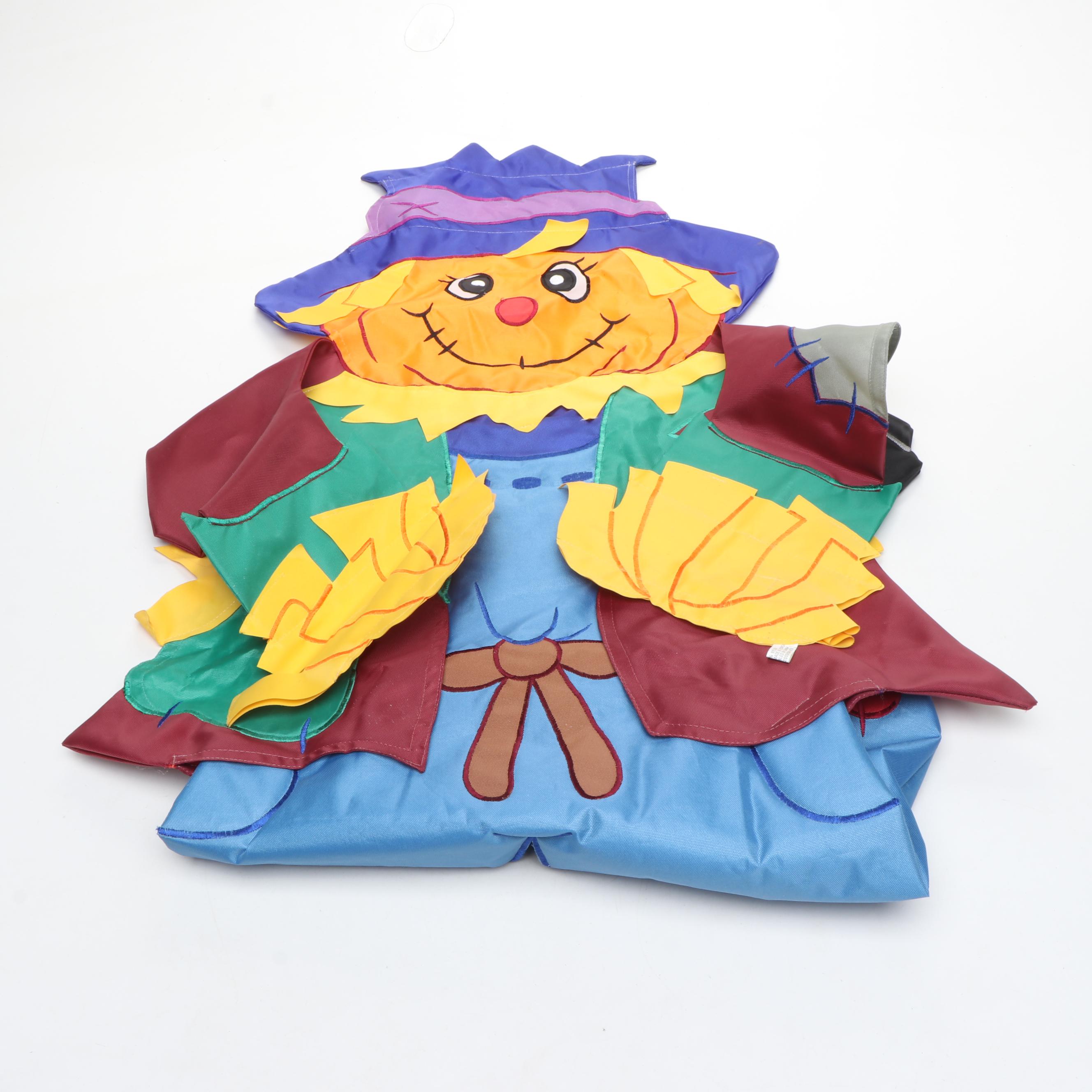 Cloth Angel Doll with Season Flag and Metal Crosses