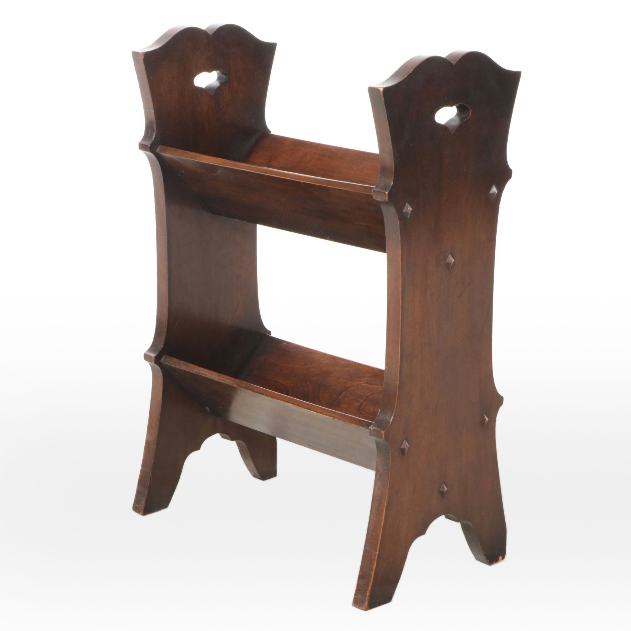 Arts & Crafts Style Two-Tier Book Trough