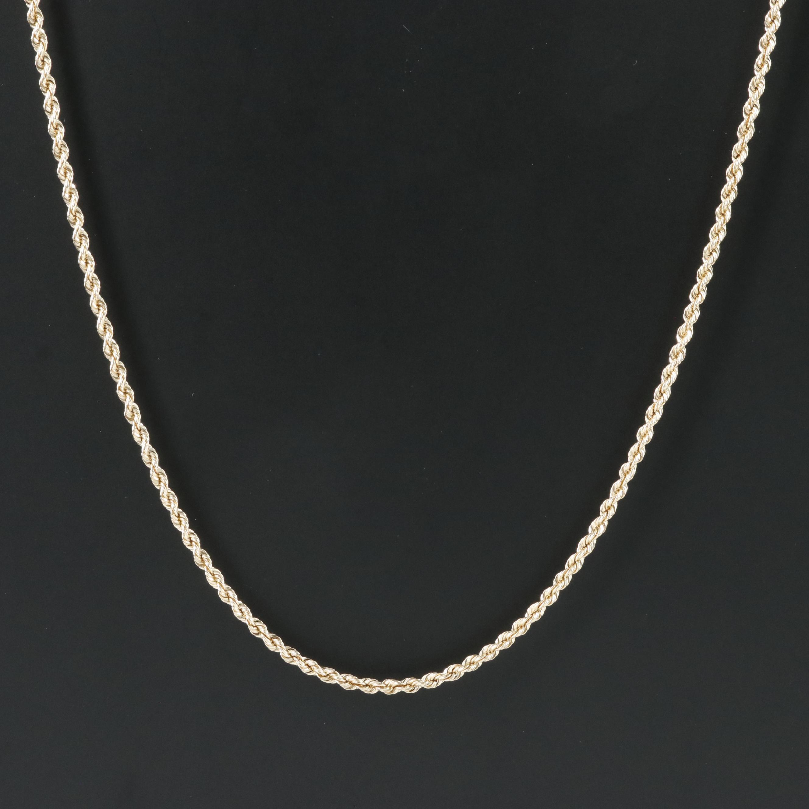 14K Braided Rope Necklace