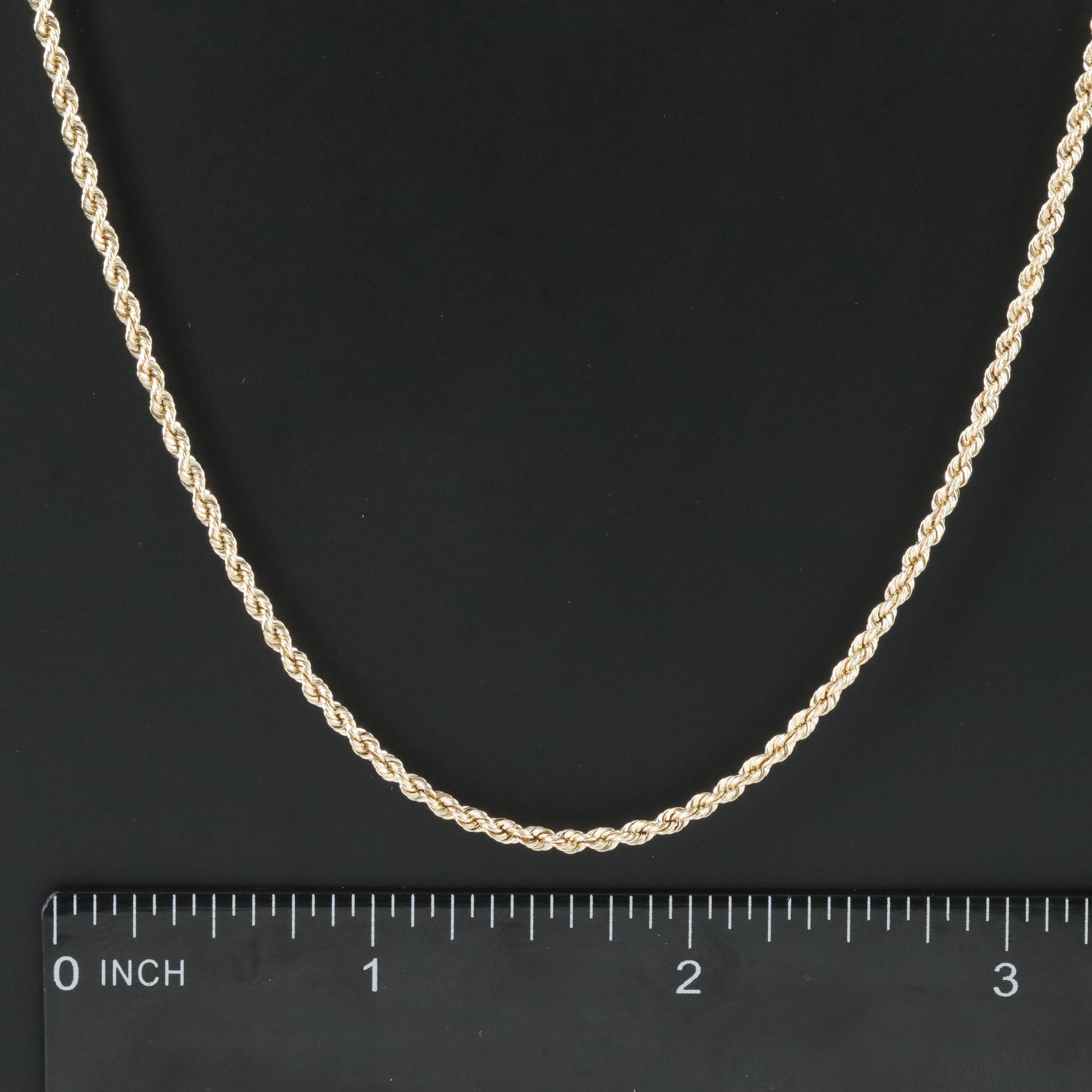 14K Braided Rope Necklace