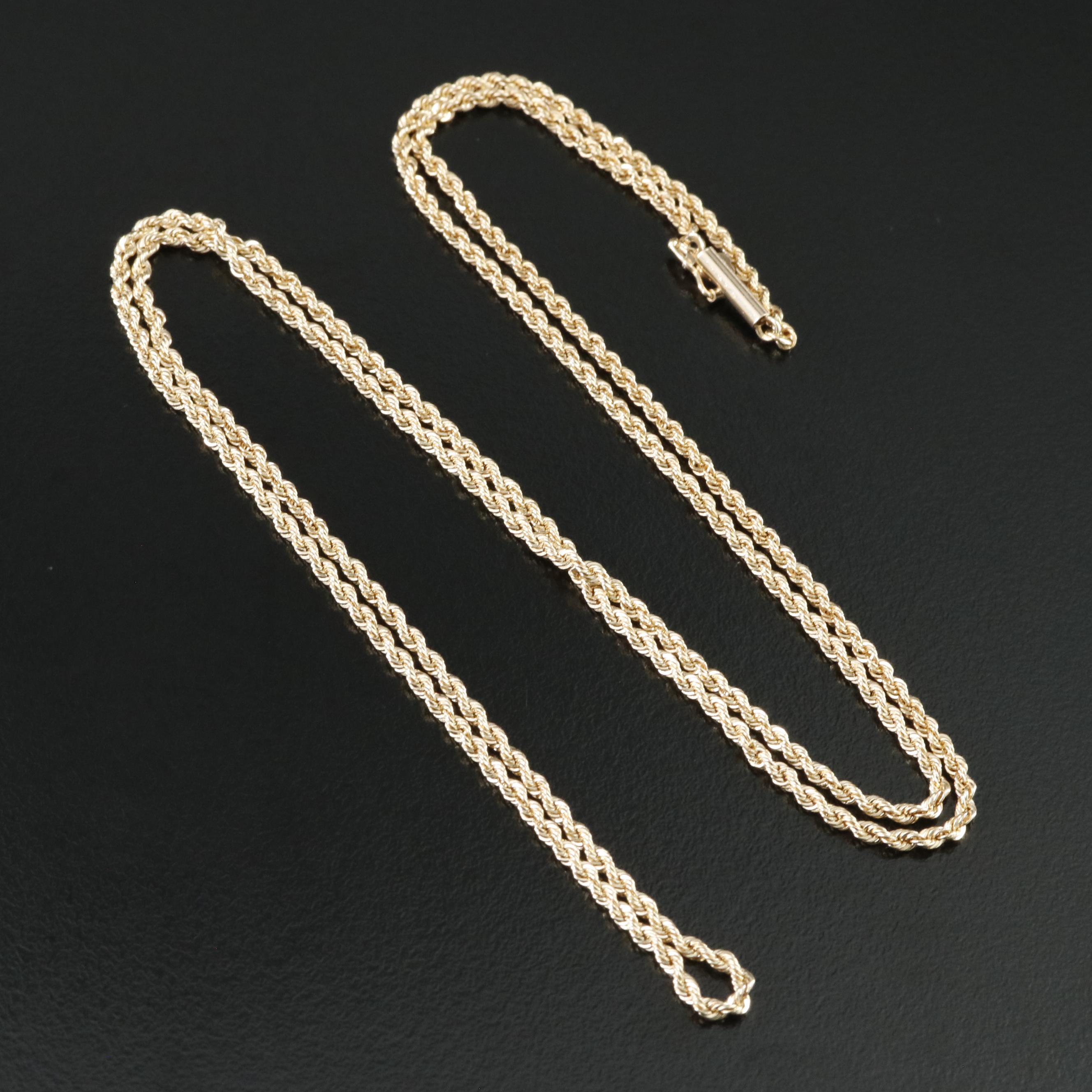 14K Braided Rope Necklace