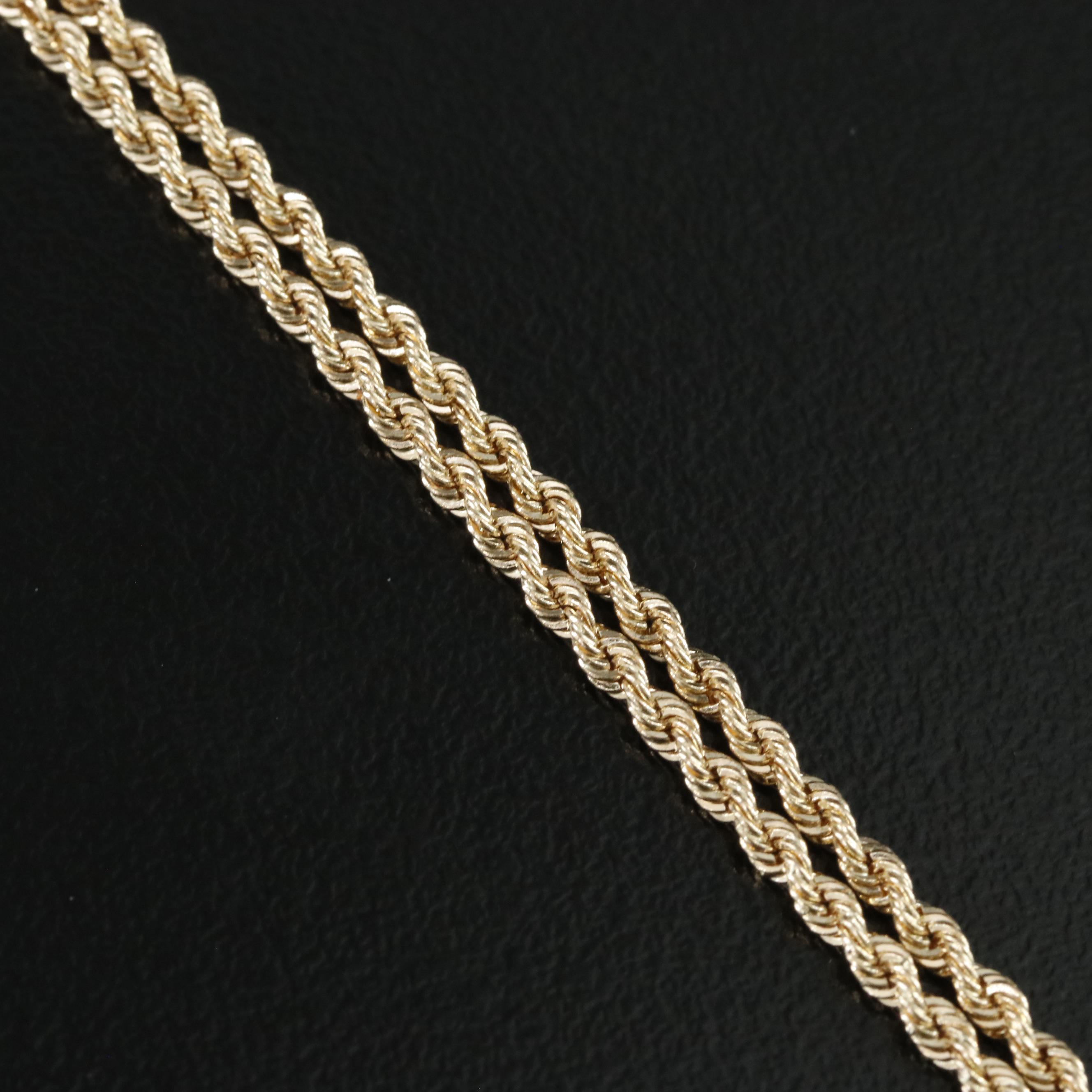 14K Braided Rope Necklace