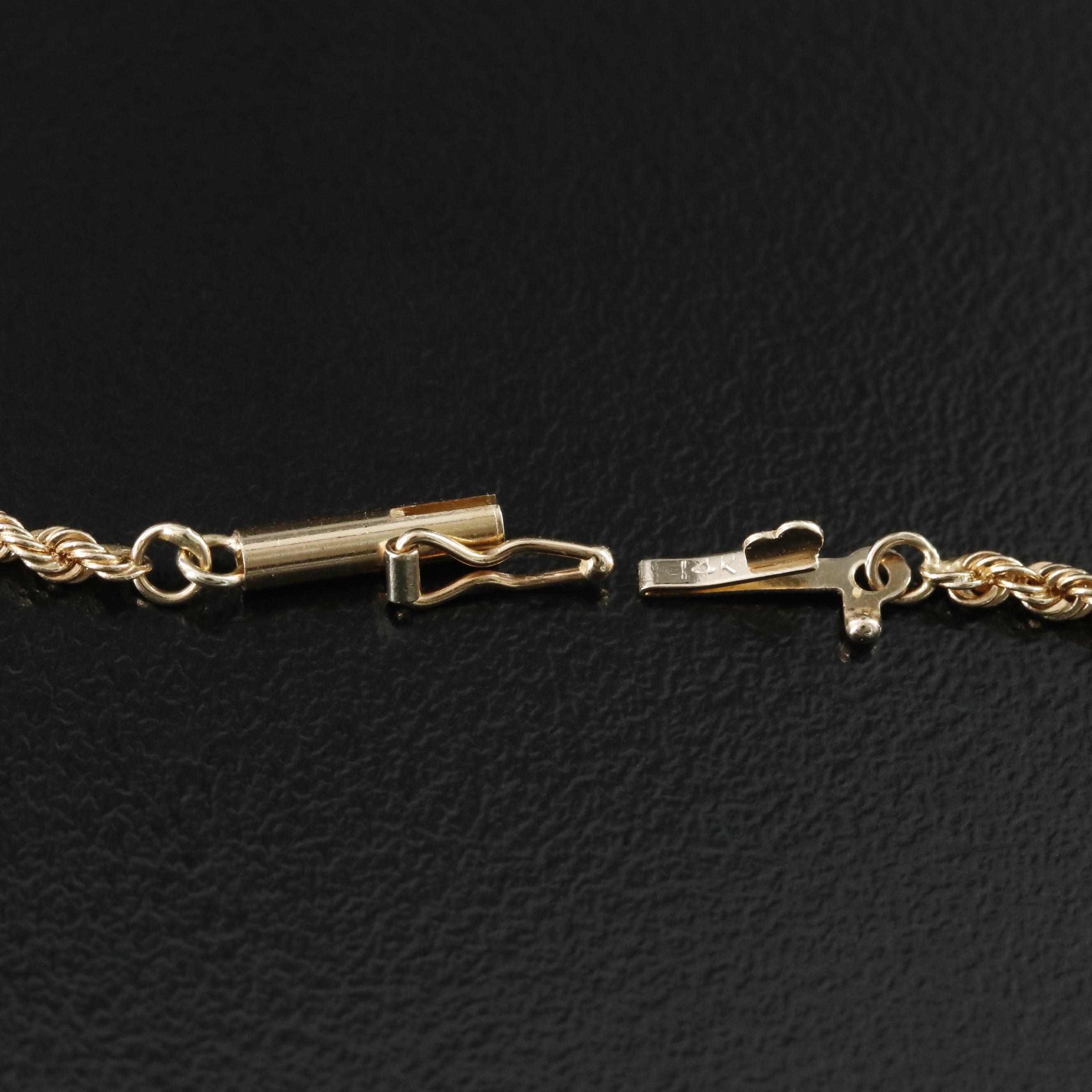 14K Braided Rope Necklace