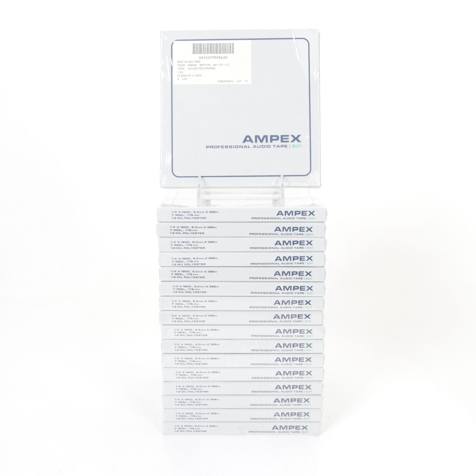 Ampex 631 Blank 1.5mm Reel to Reel Tapes