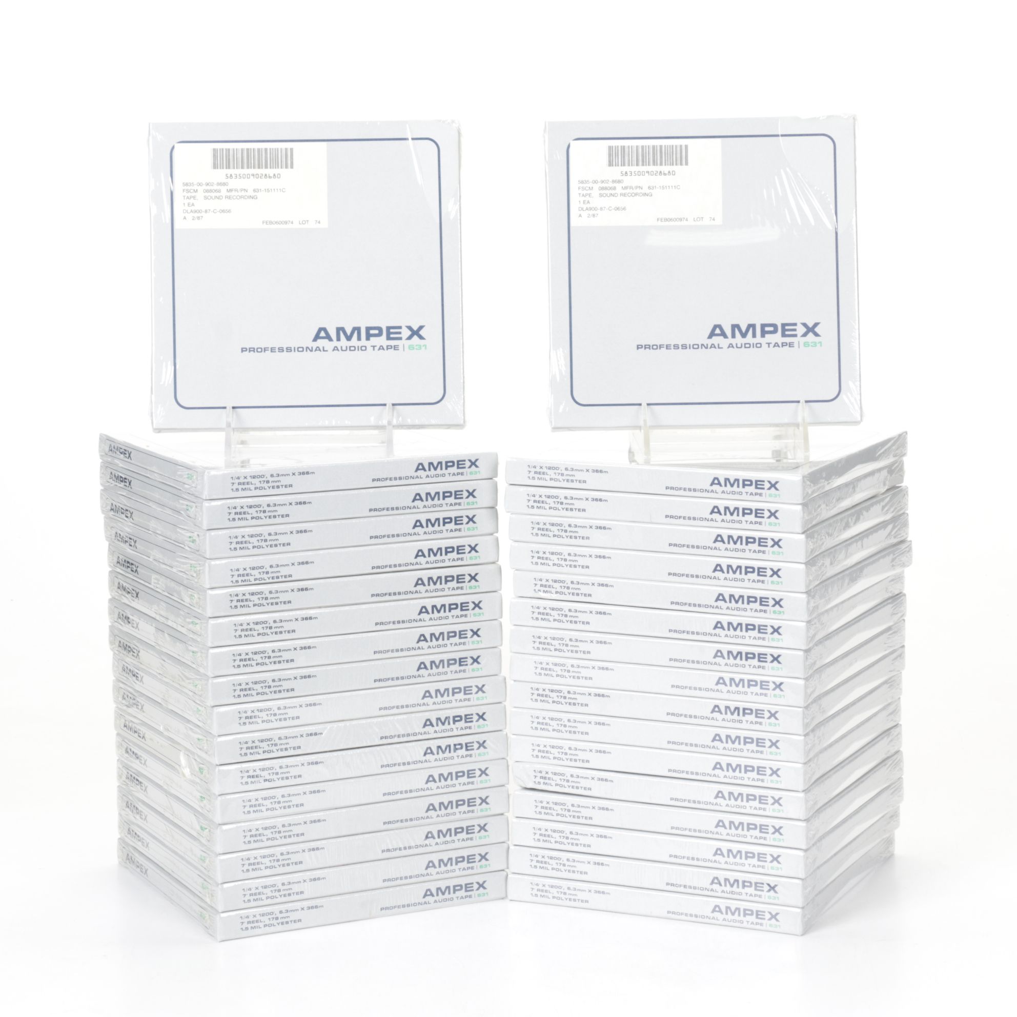 Ampex 631 Blank 1.5mm Reel to Reel Tapes