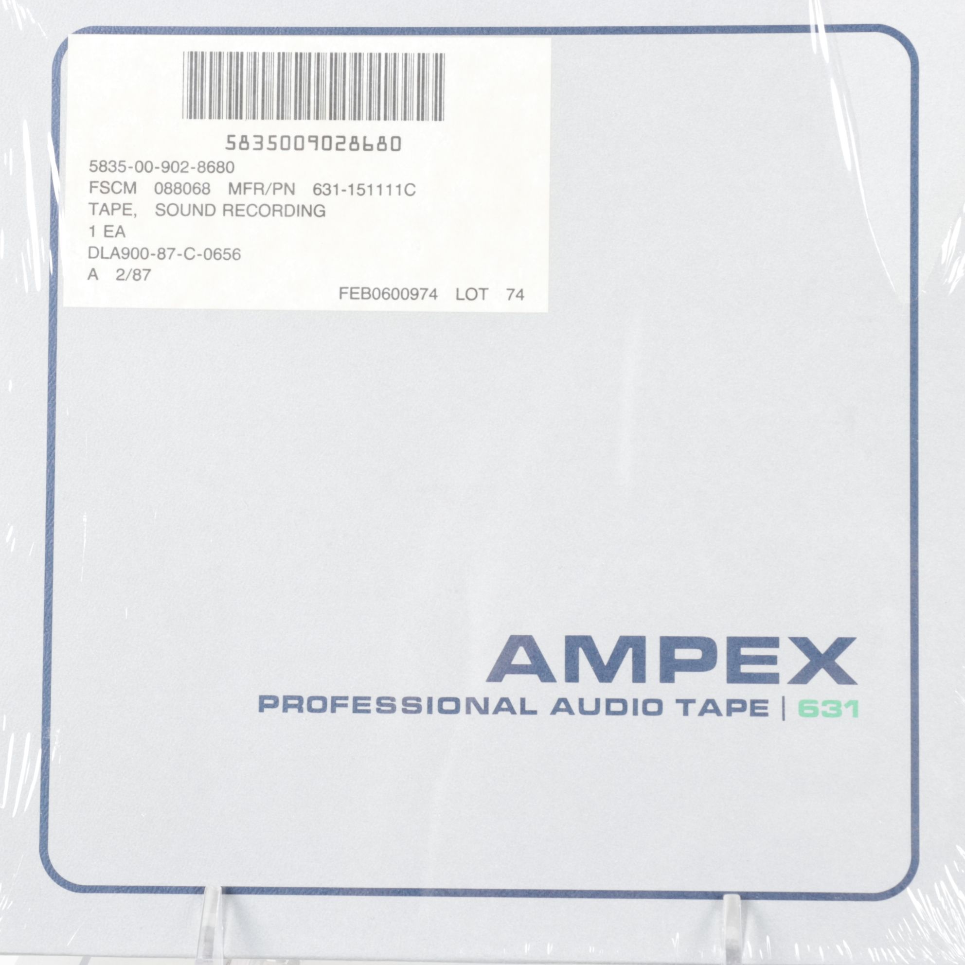 Ampex 631 Blank 1.5mm Reel to Reel Tapes