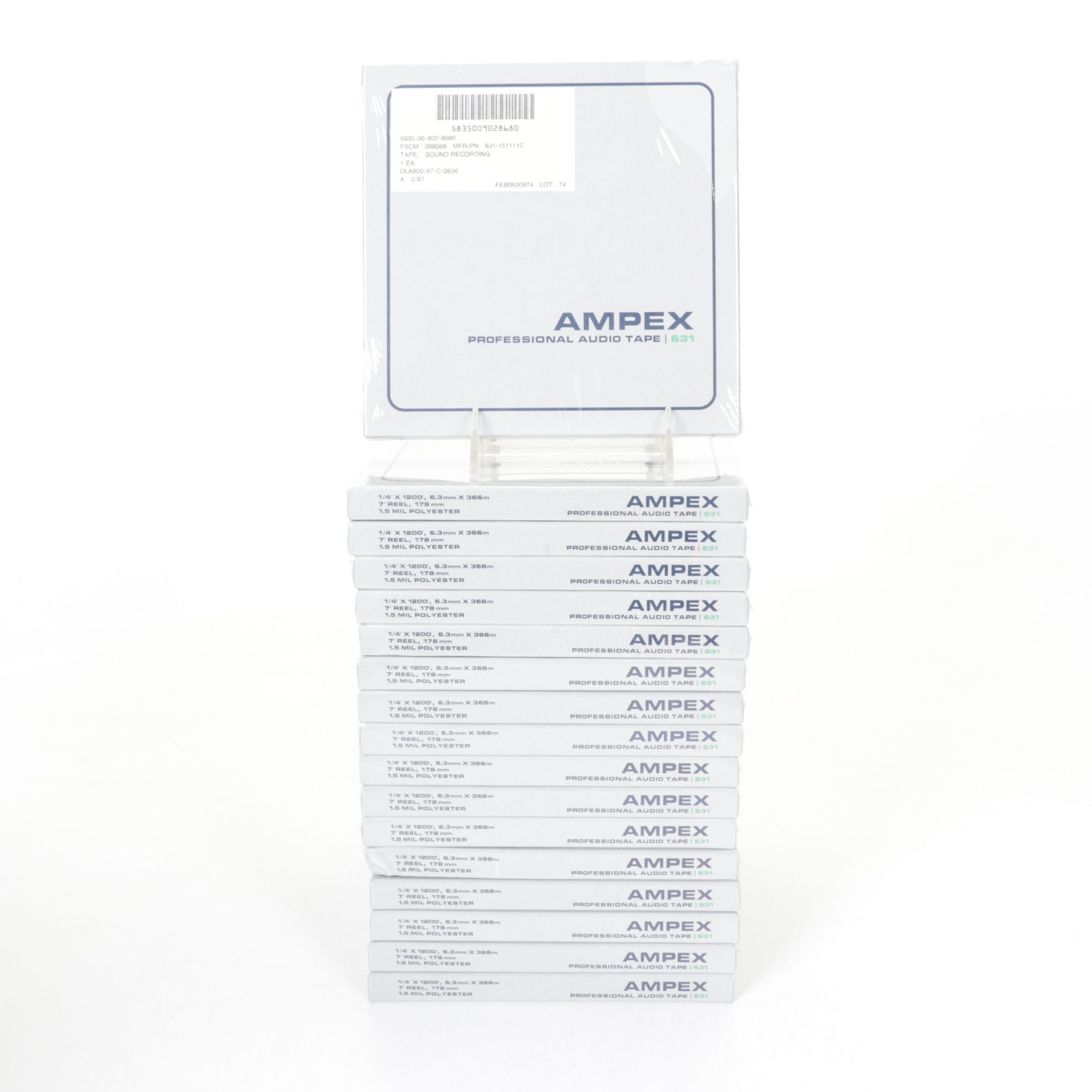Ampex 631 Blank 1.5mm Reel to Reel Tapes