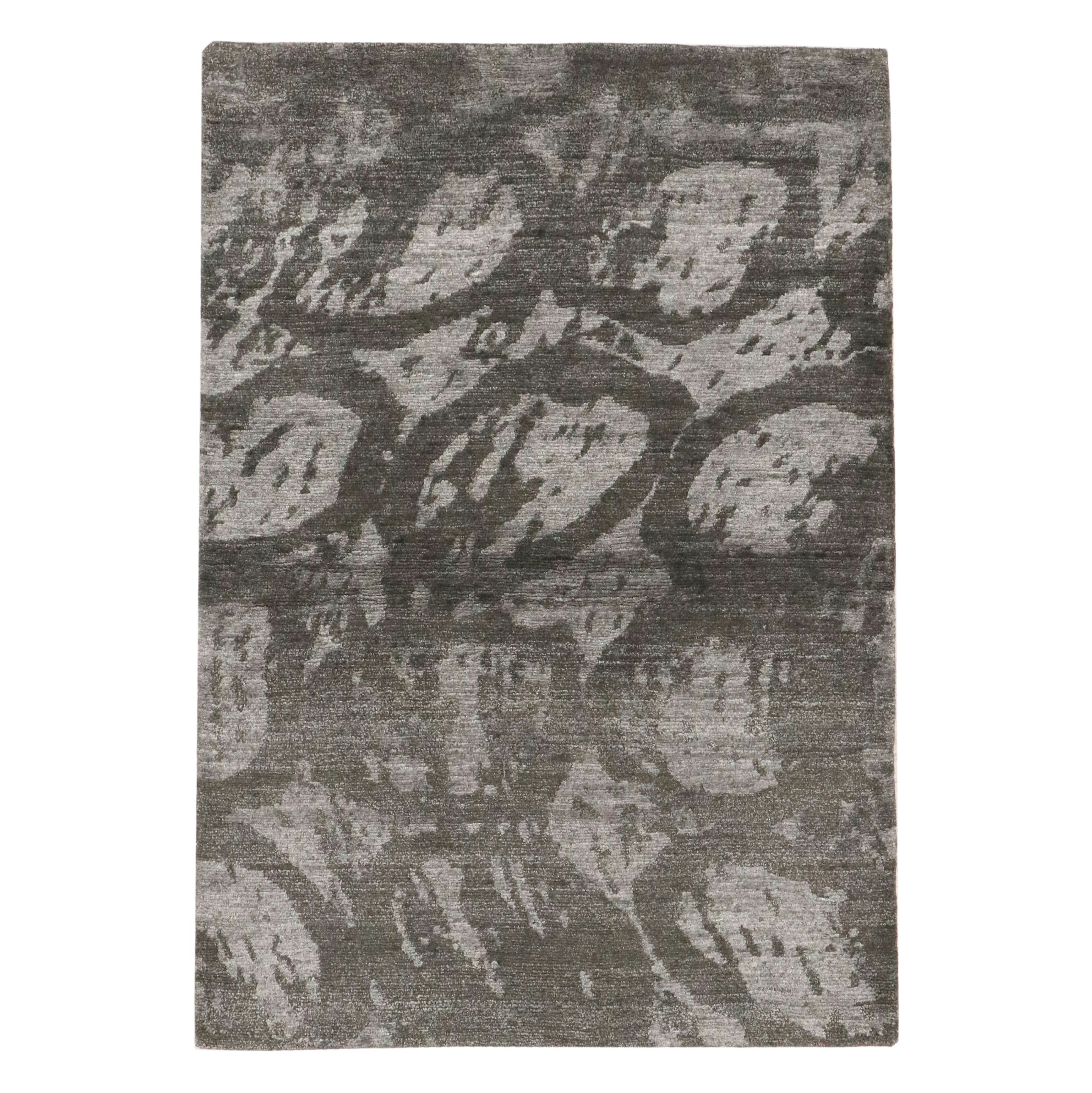 4'1 x 5'10 Hand-Knotted Nepalese Contemporary Area Rug