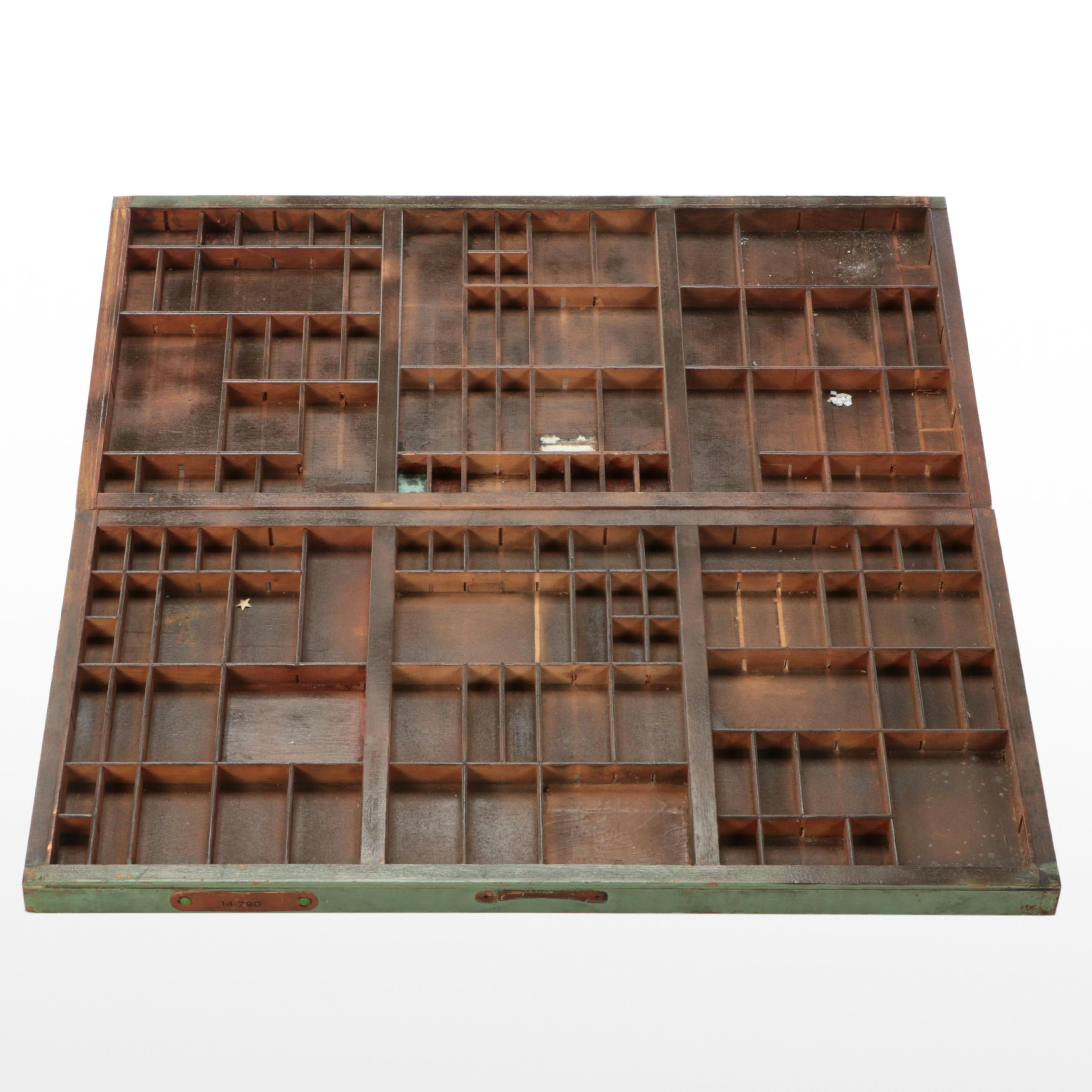 Wooden Printer's Letterpress Typeset Tray