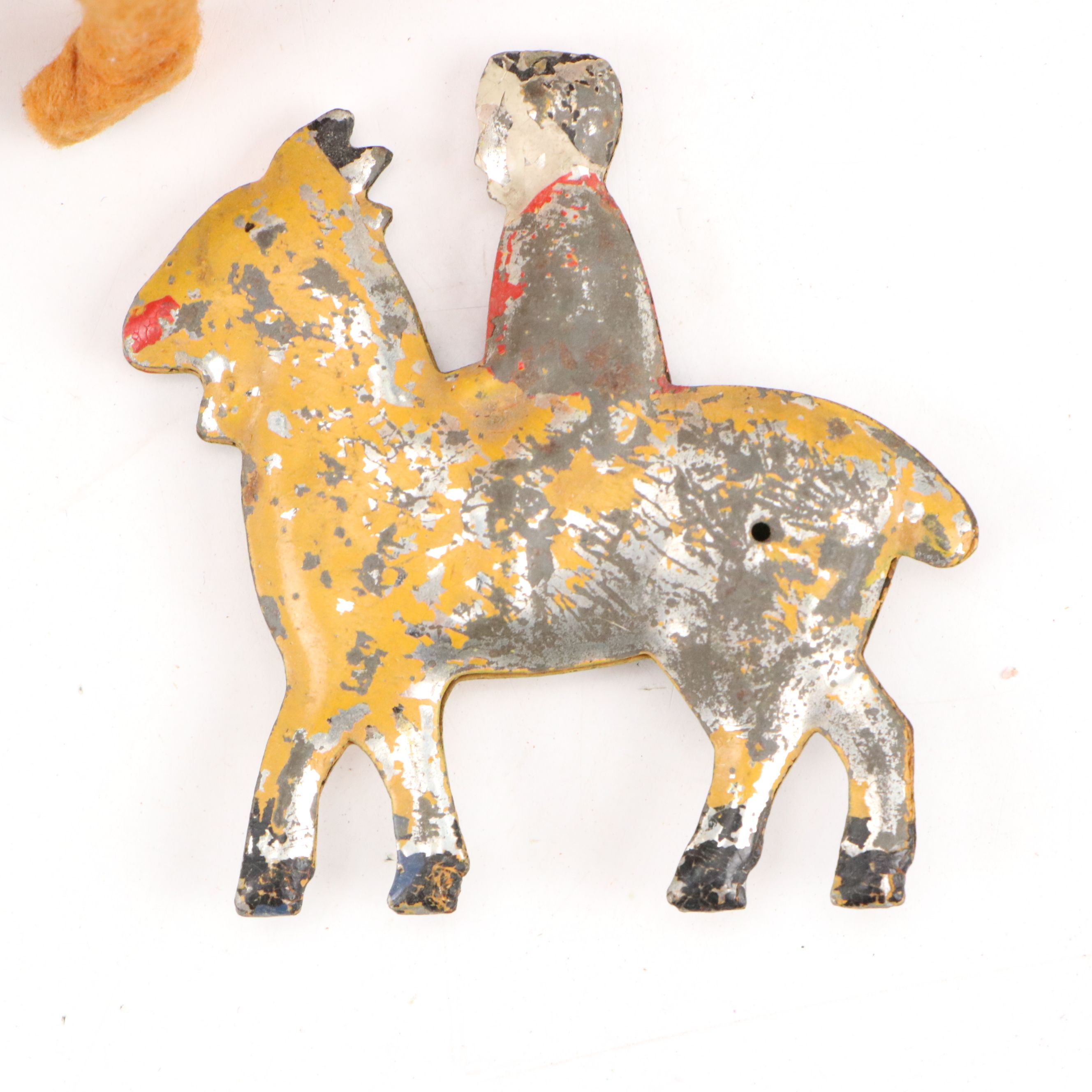 Victorian Style Feather Tree with German Zinnfigur and Other Holiday Decor