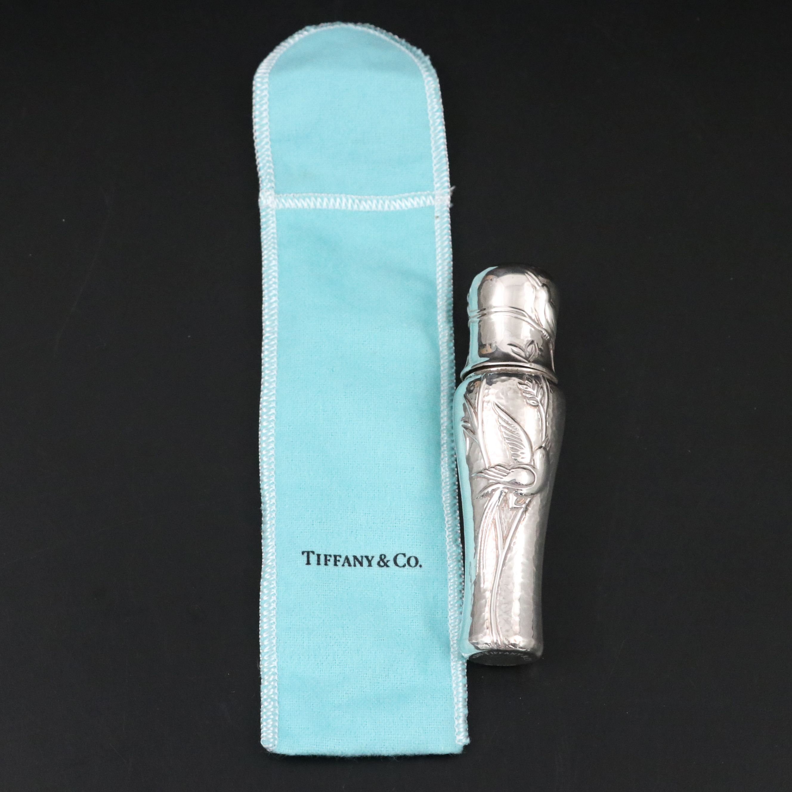 Tiffany & Co. "Audubon" Coin Silver Perfume Bottle, Early 21st Century