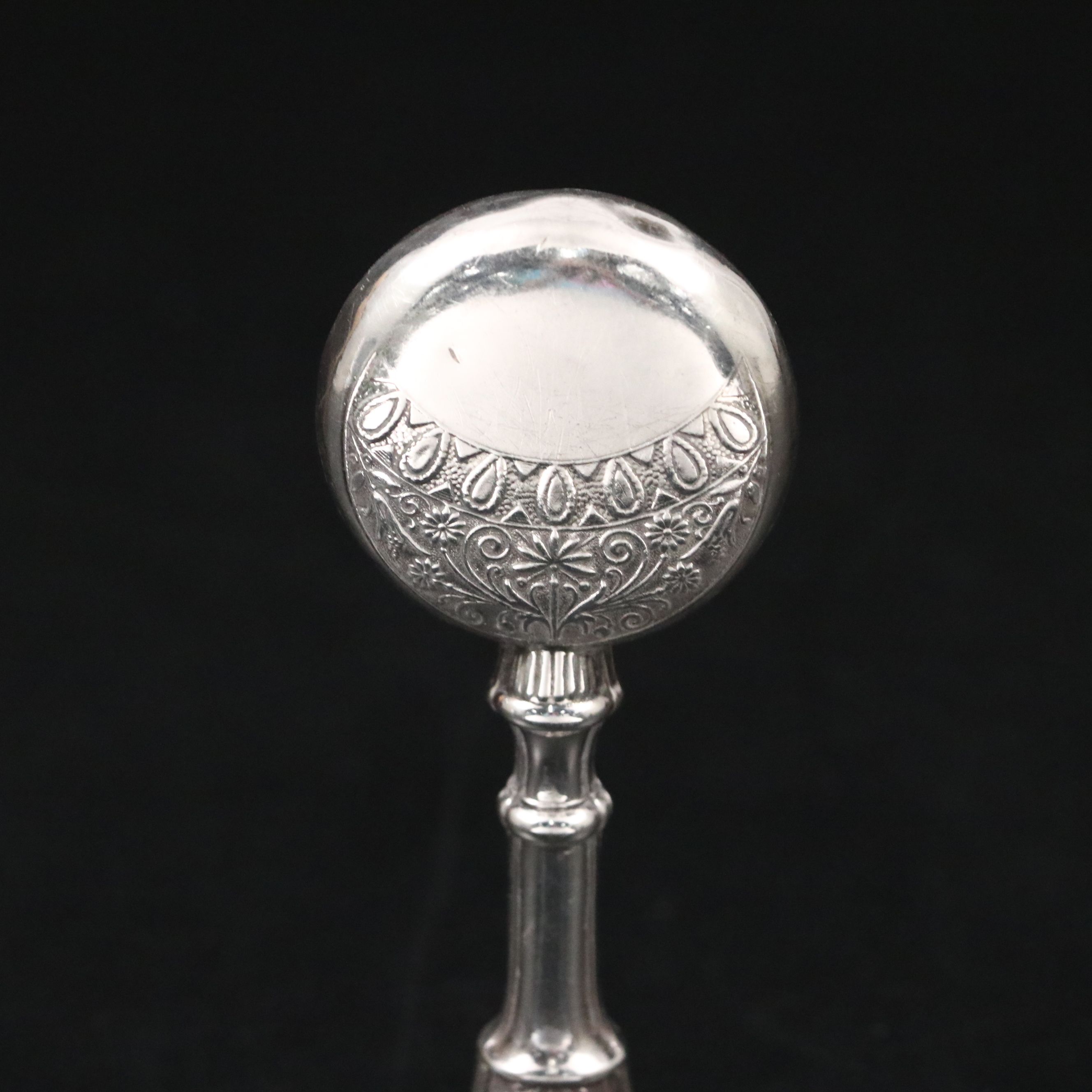 Victorian Gorham Sterling Silver Repoussé Baby Rattle