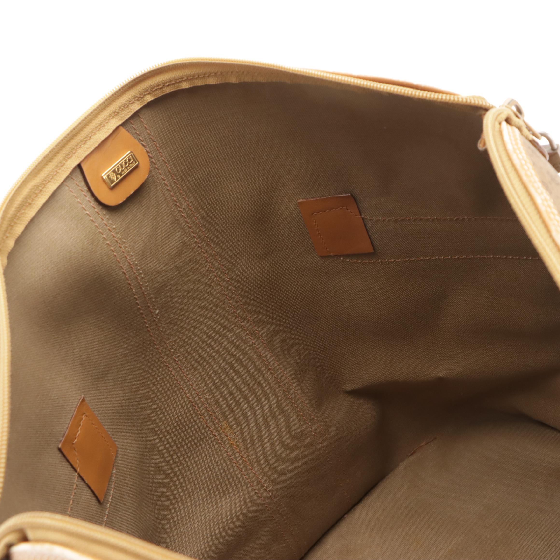 Gucci Large Bucket Shoulder Bag in Micro GG Supreme Canvas, Web and Leather Trim