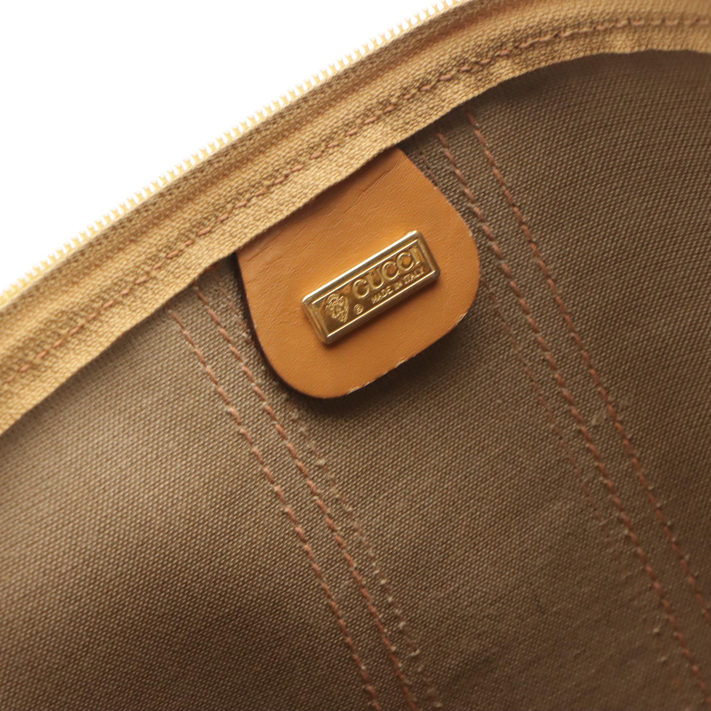 Gucci Large Bucket Shoulder Bag in Micro GG Supreme Canvas, Web and Leather Trim