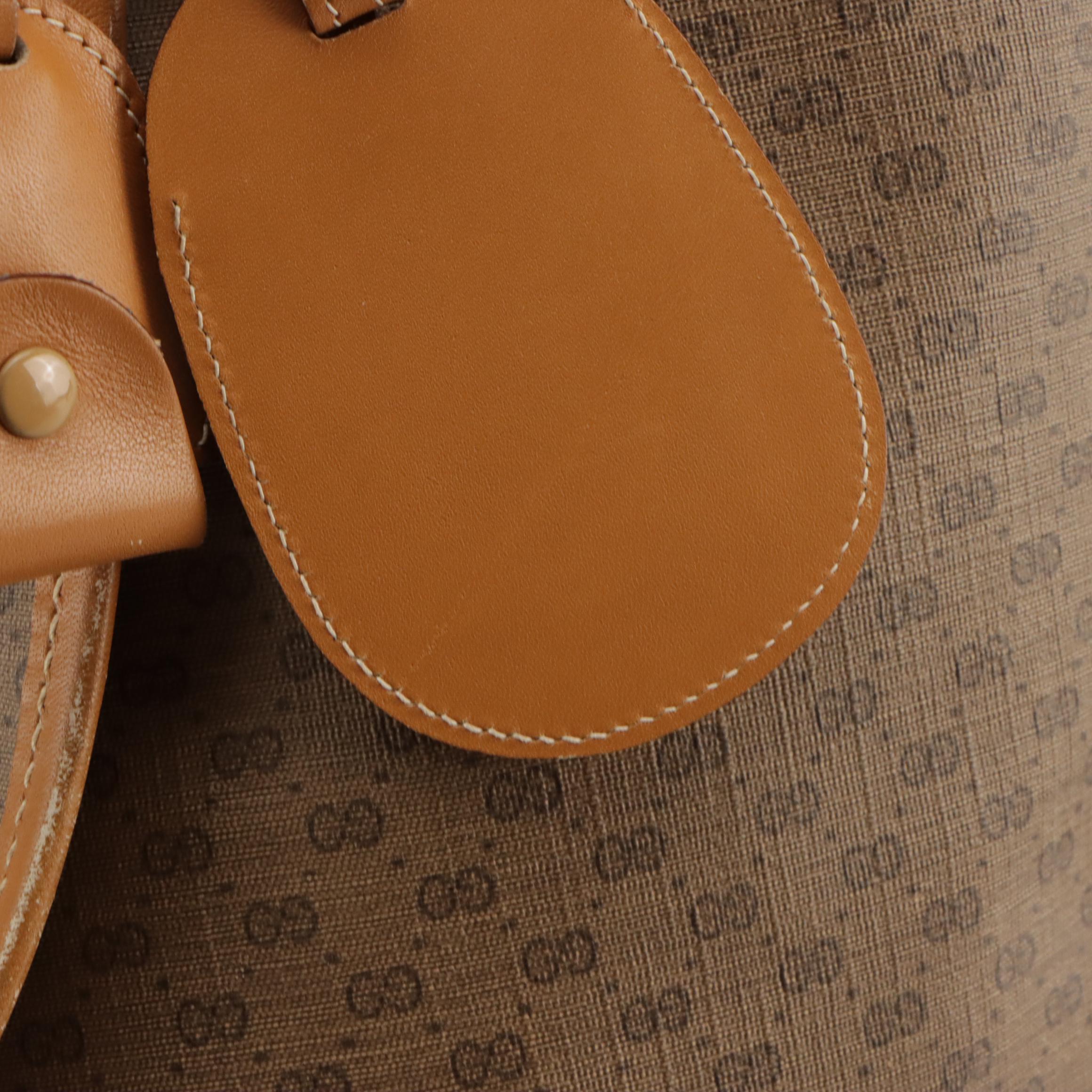 Gucci Large Bucket Shoulder Bag in Micro GG Supreme Canvas, Web and Leather Trim