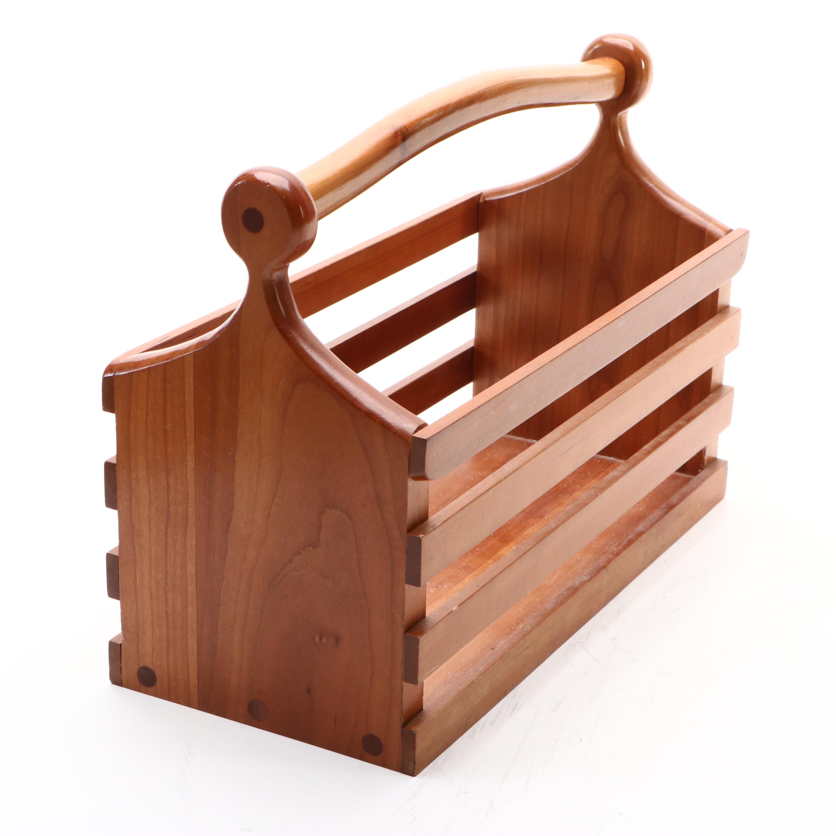 Handcrafted Cherry Magazine Rack