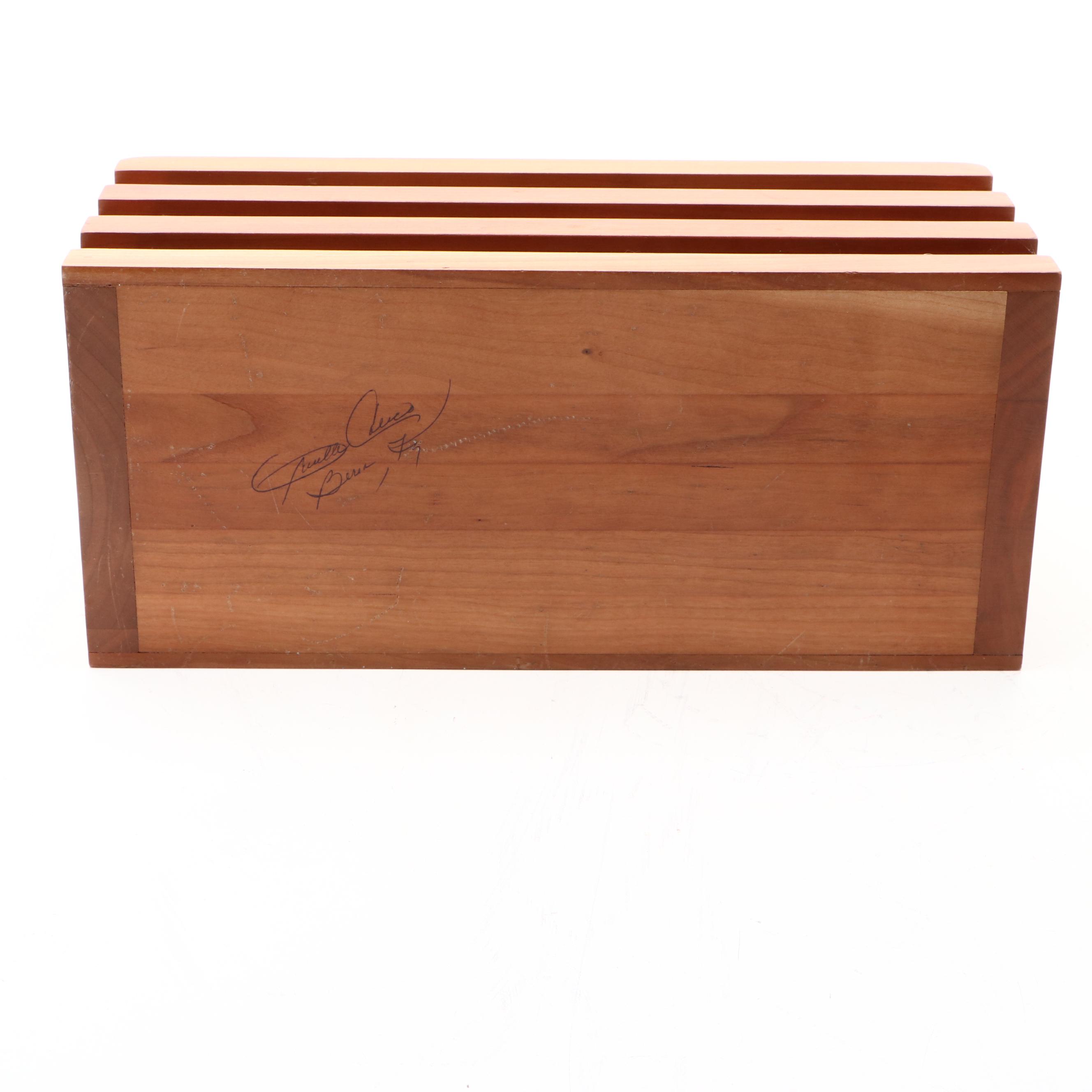 Handcrafted Cherry Magazine Rack